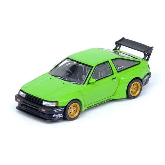 Premium scale diecast model car – Toyota AE86 Levin Pandem Rocket Bunny, 1:64 Scale (Green) Collectible