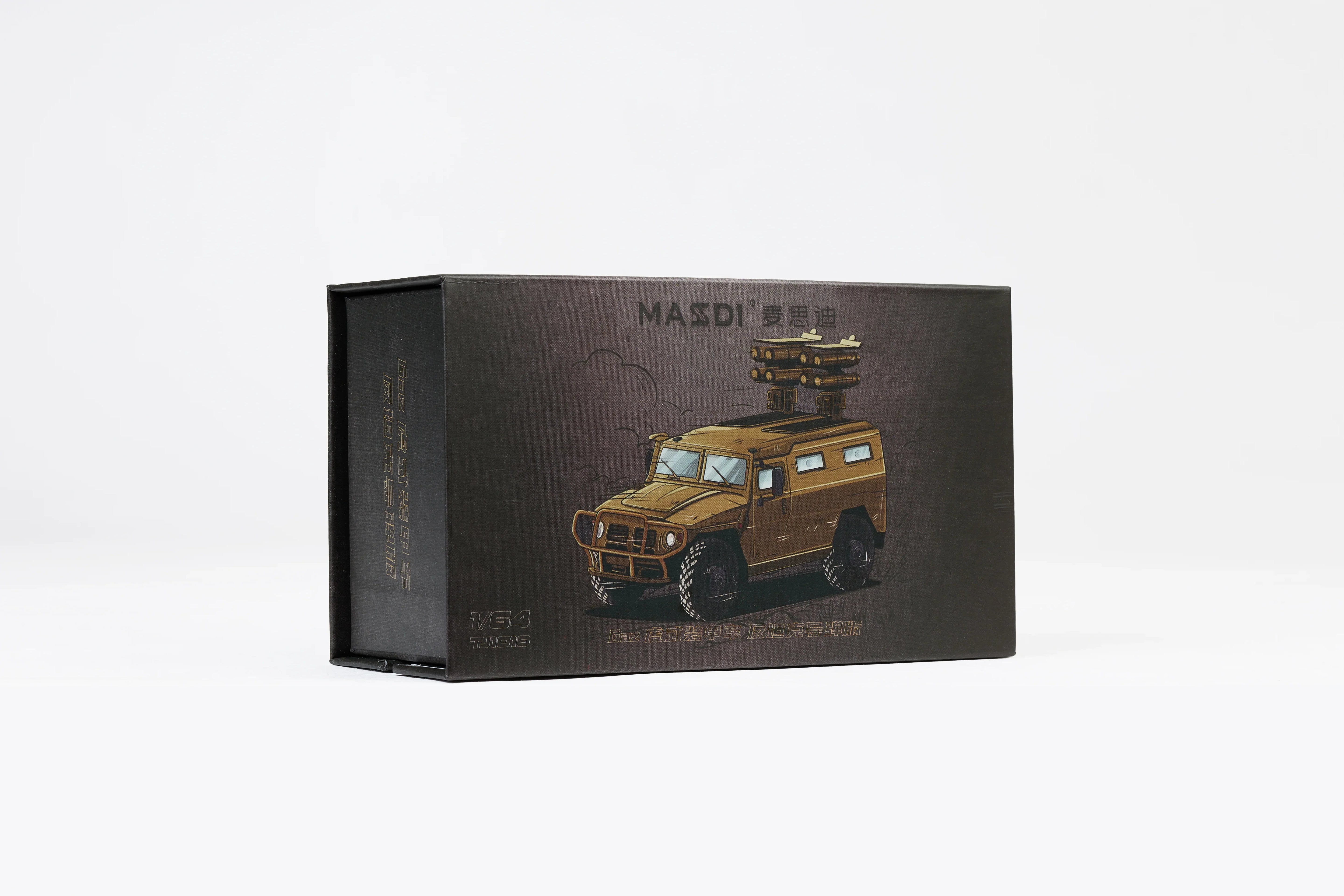 Premium scale diecast model car – Gaz Tiger Armoured Vehicle, 1:64 Scale (Brown) Collectible