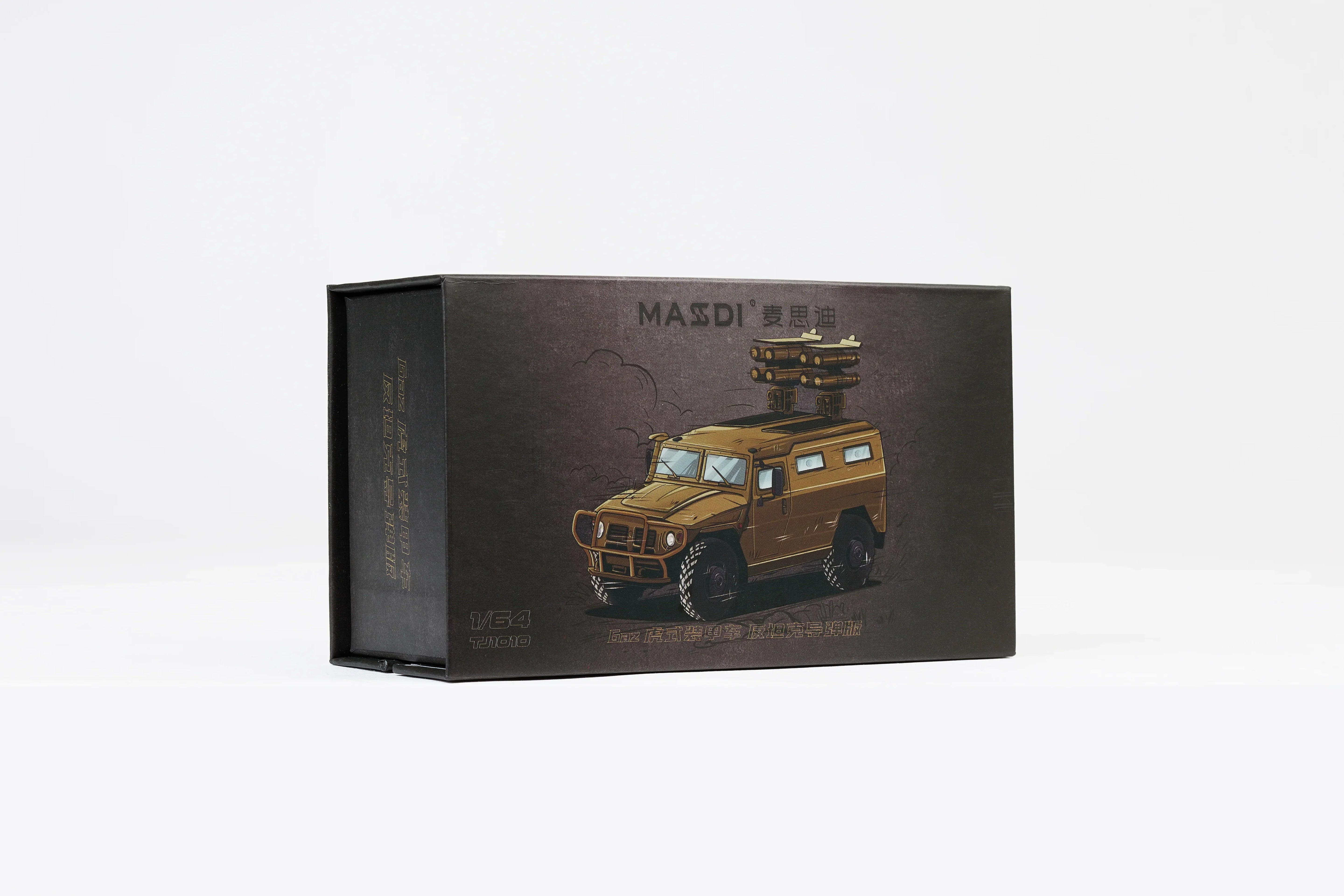 Premium scale diecast model car – Gaz Tiger Armoured Vehicle, 1:64 Scale (Brown) Collectible