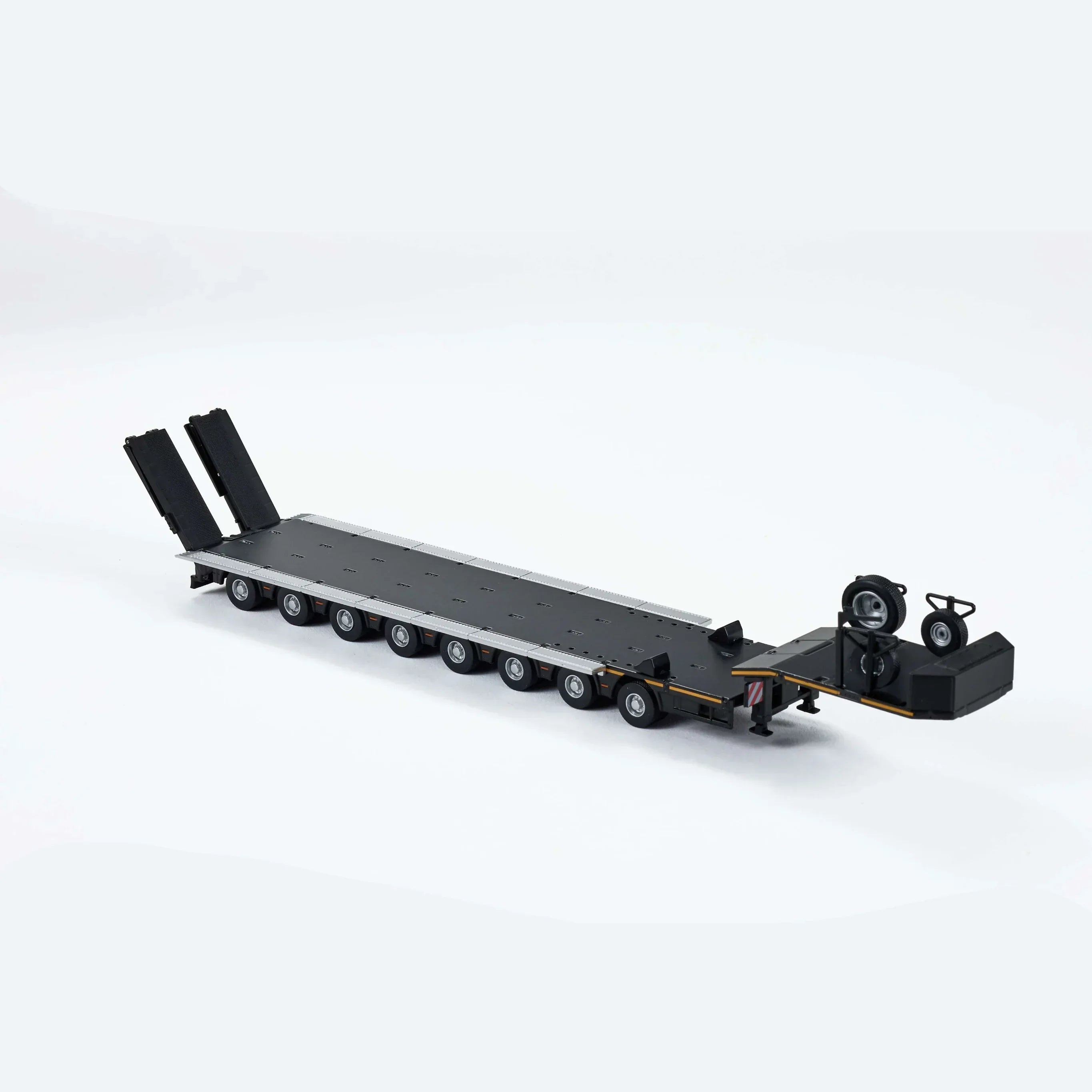 Premium scale diecast model car – Scania Eight-Axis Semi-Low Deck Trailer, 1:64 Scale (Black) Collectible