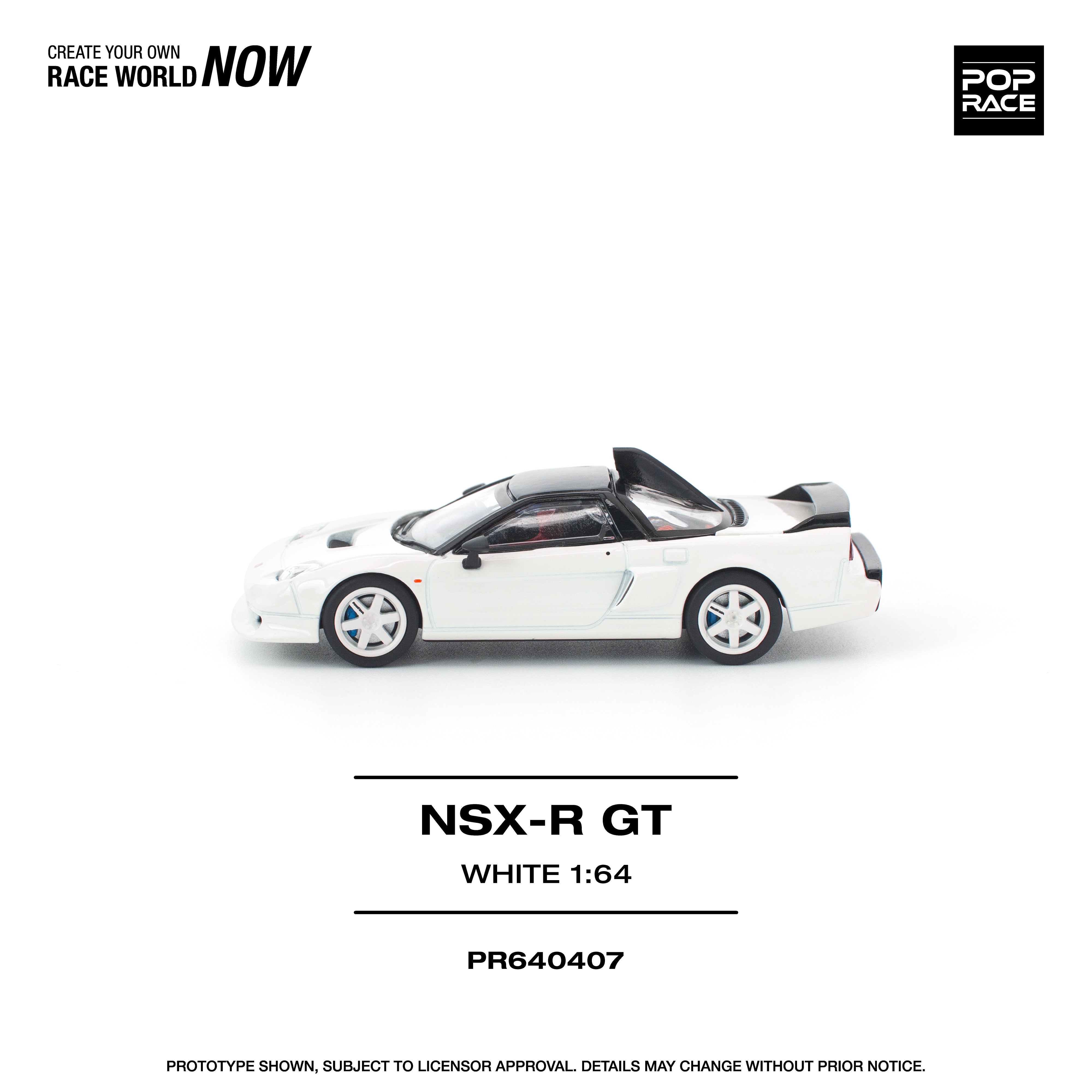 Premium scale diecast model car – *PRE-ORDER* Honda NSX-R GT, 1:64 Scale (White) Collectible