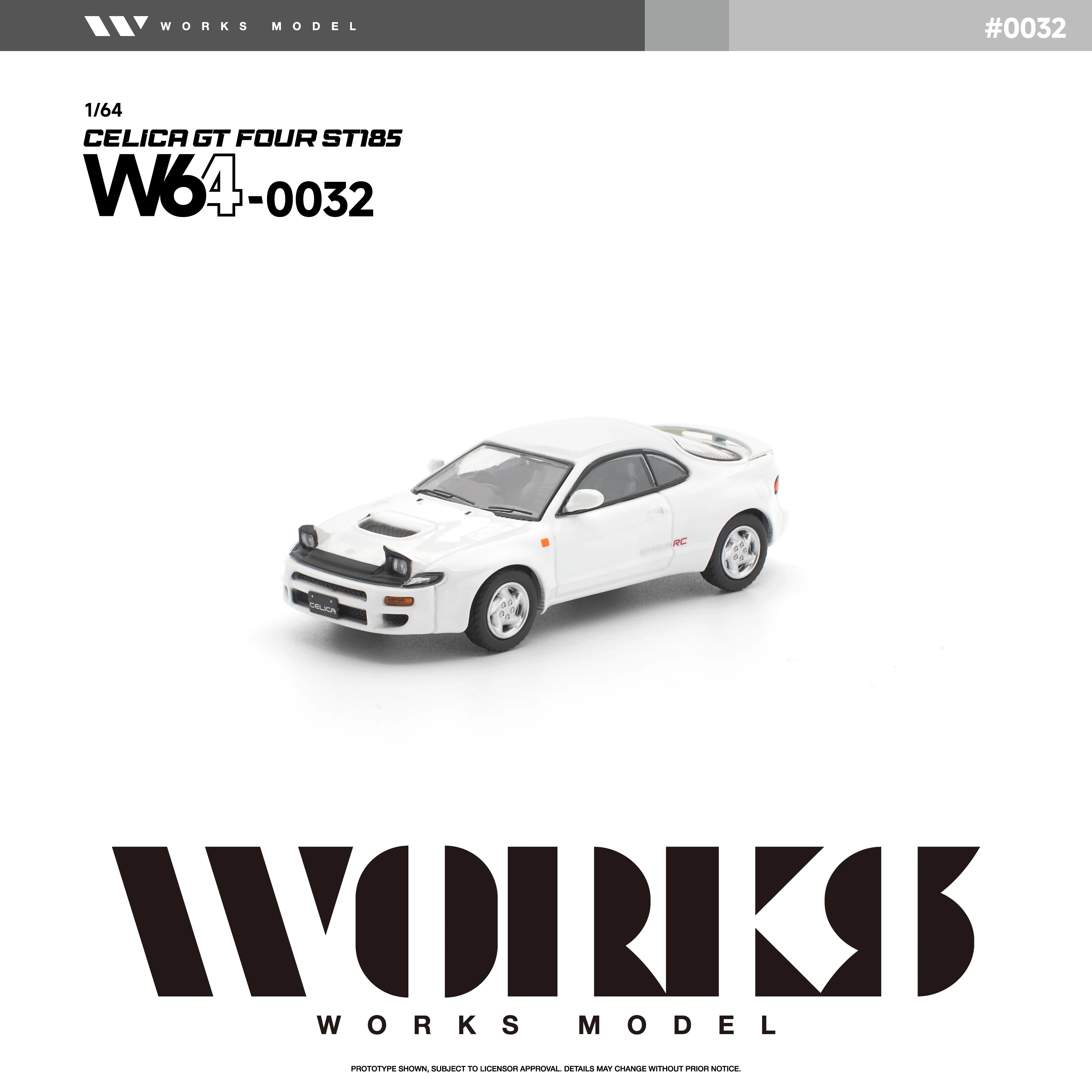 Premium scale diecast model car – *PRE-ORDER* Toyota Celica GT Four ST-185 WRC, 1:64 Scale (White) Collectible