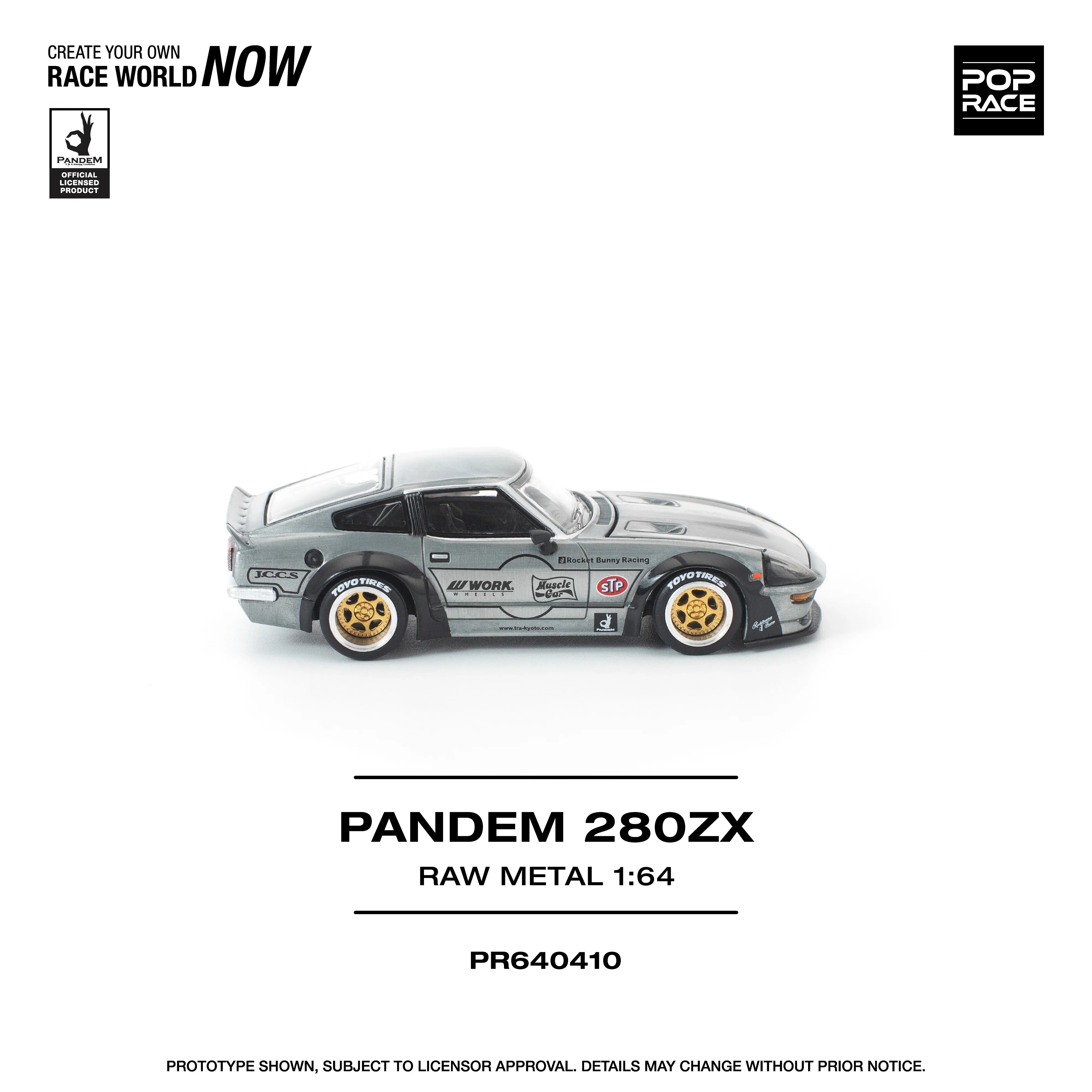 Premium scale diecast model car – *PRE-ORDER* Pandem 280ZX Raw Metal, 1:64 Scale Collectible