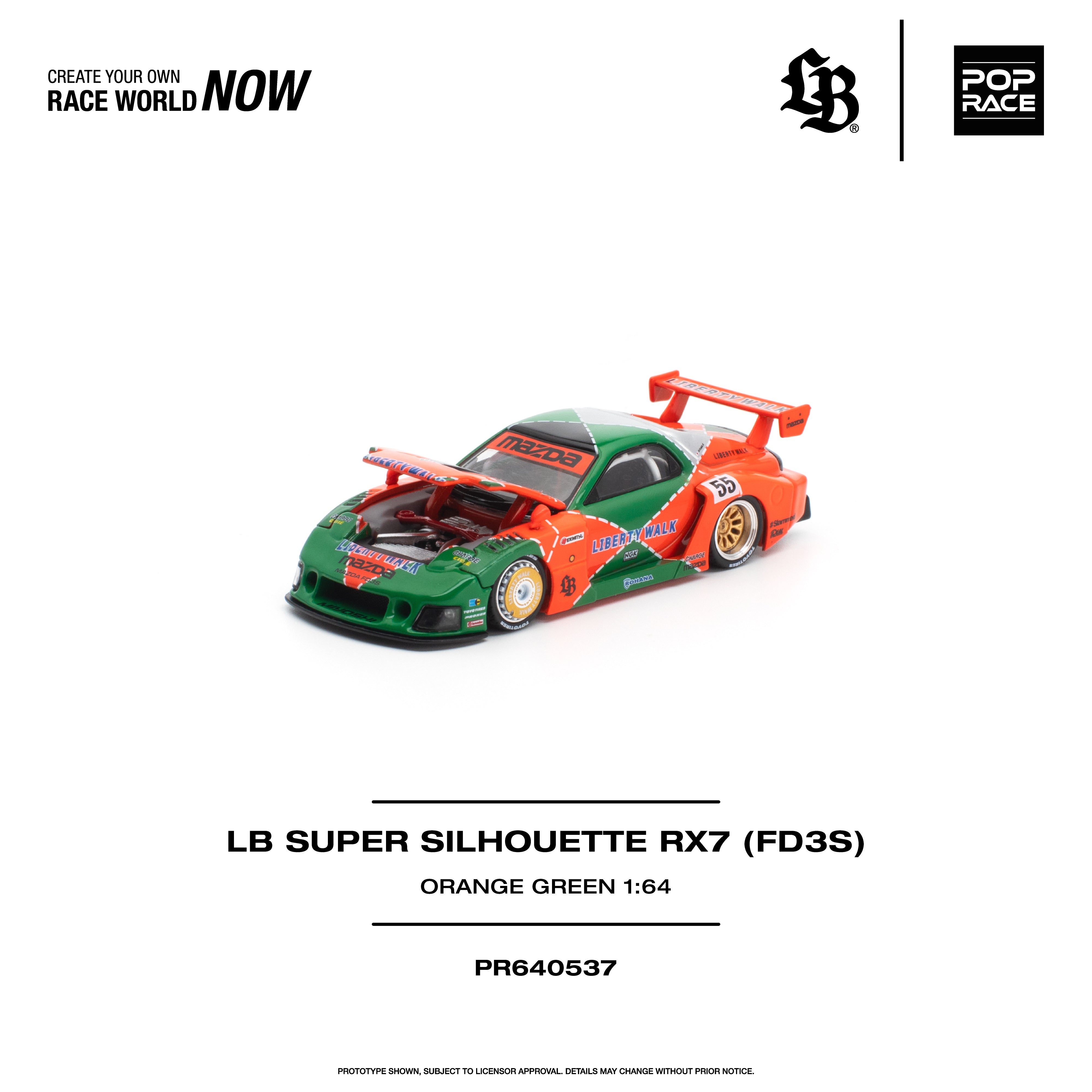 *PRE-ORDER* LB SUPER SILHOUETTE RX7 (FD3S), 1:64 Scale