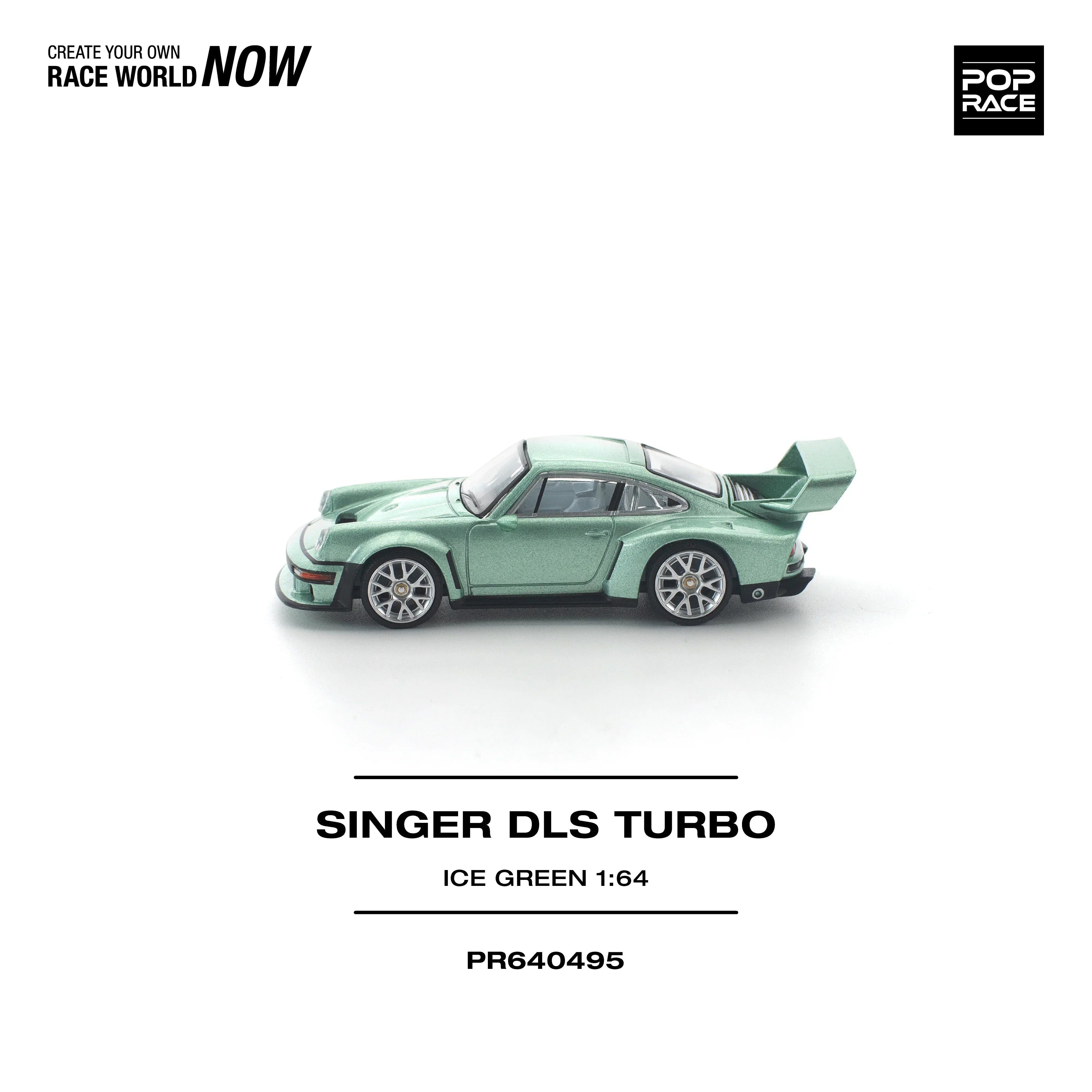 Premium scale diecast model car – *PRE-ORDER* Singer DLS Turbo, 1:64 Scale (Ice Green) Collectible