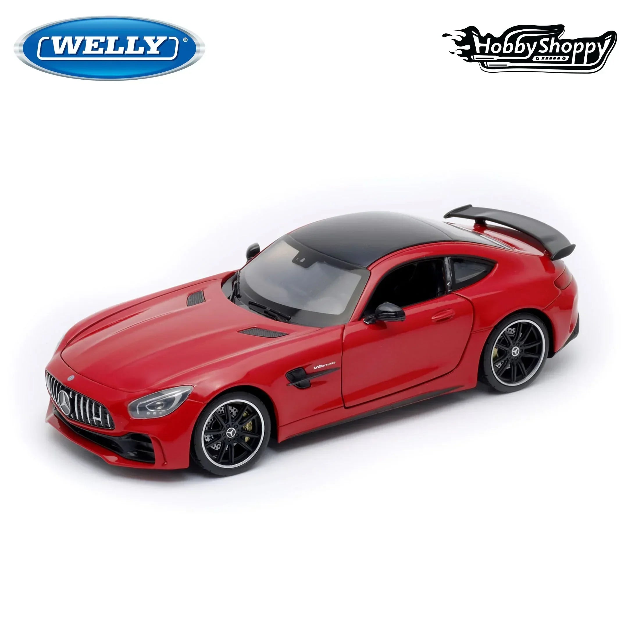 Premium scale model car for display – Mercedes AMG GT R, 1:24 Scale (Red) Collectible