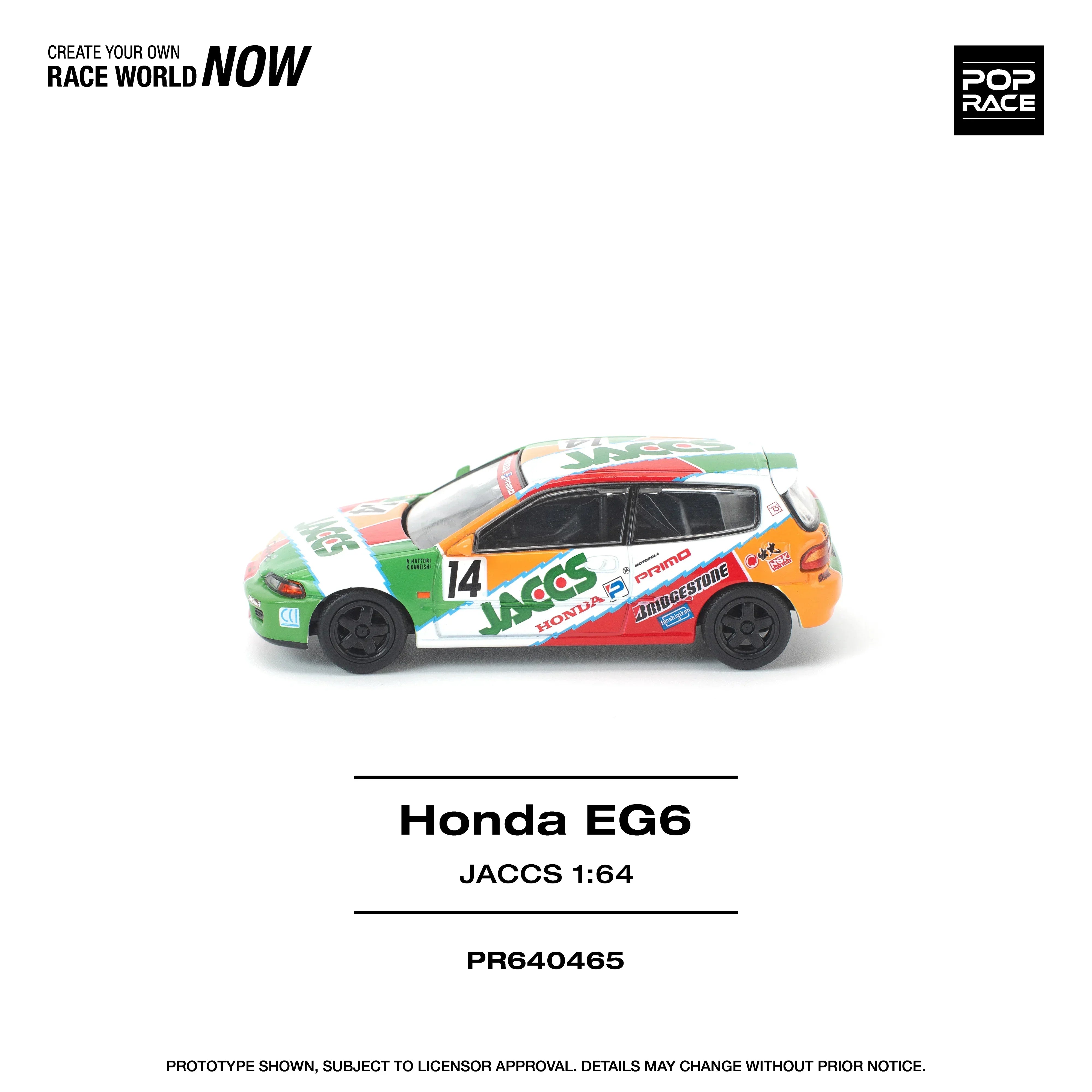 Premium scale diecast model car – *PRE-ORDER* Honda Civc (EG6) Jaccs, 1:64 Scale Collectible