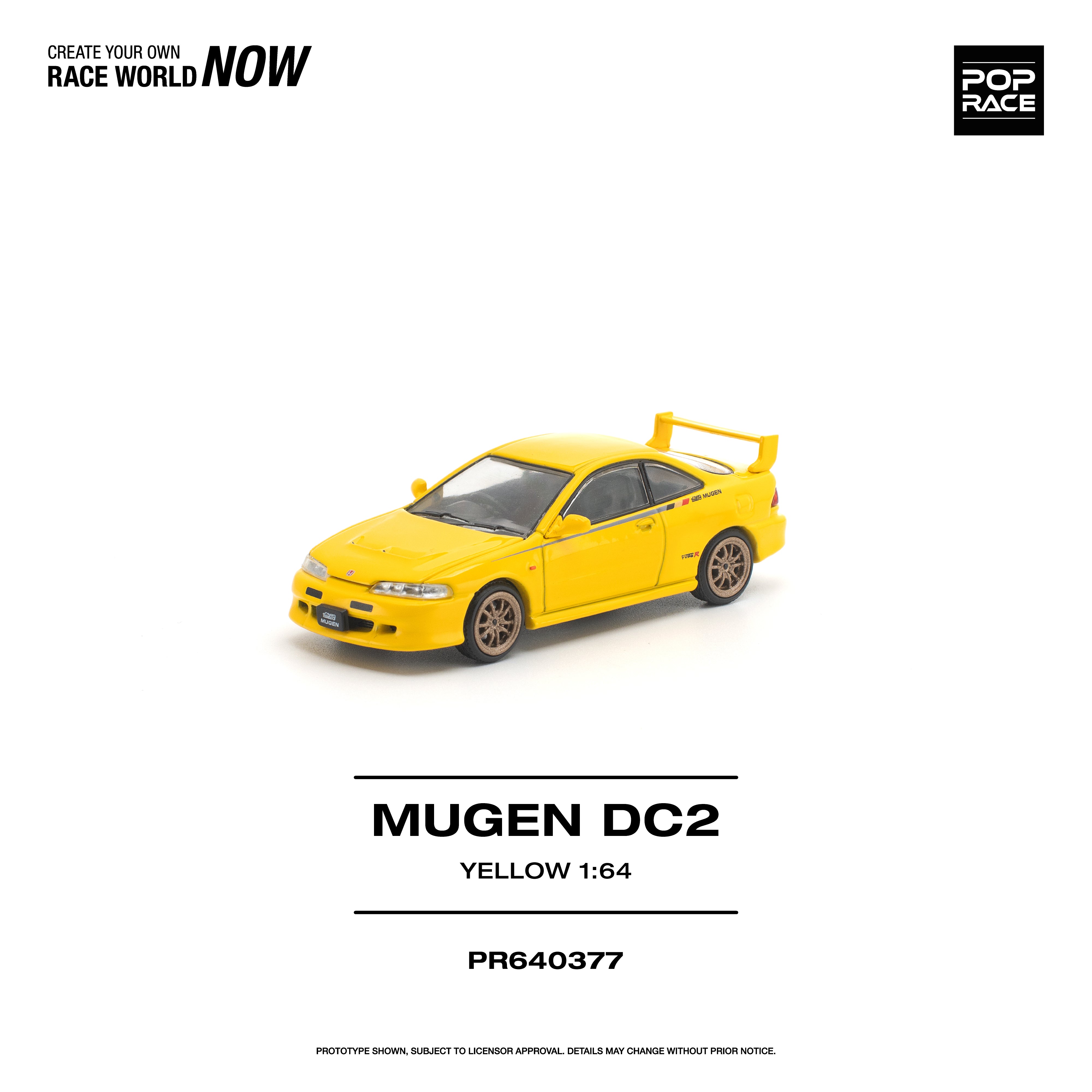 *PRE-ORDER* Nissan Mugen DC2 Yellow, 1:64 Scale