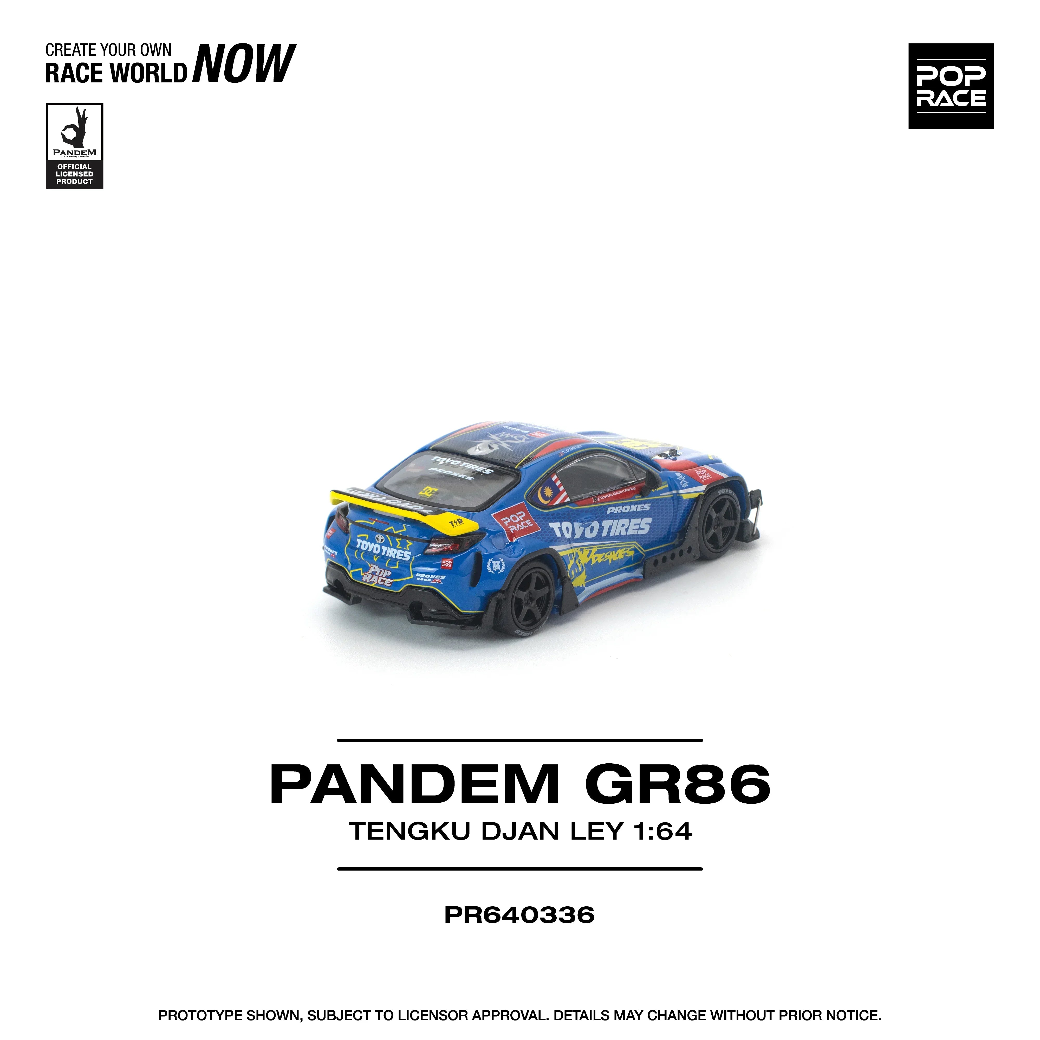 Premium scale diecast model car – *PRE-ORDER* Pandem GR 86 Tengku Djan Ley, 1:64 Scale Collectible