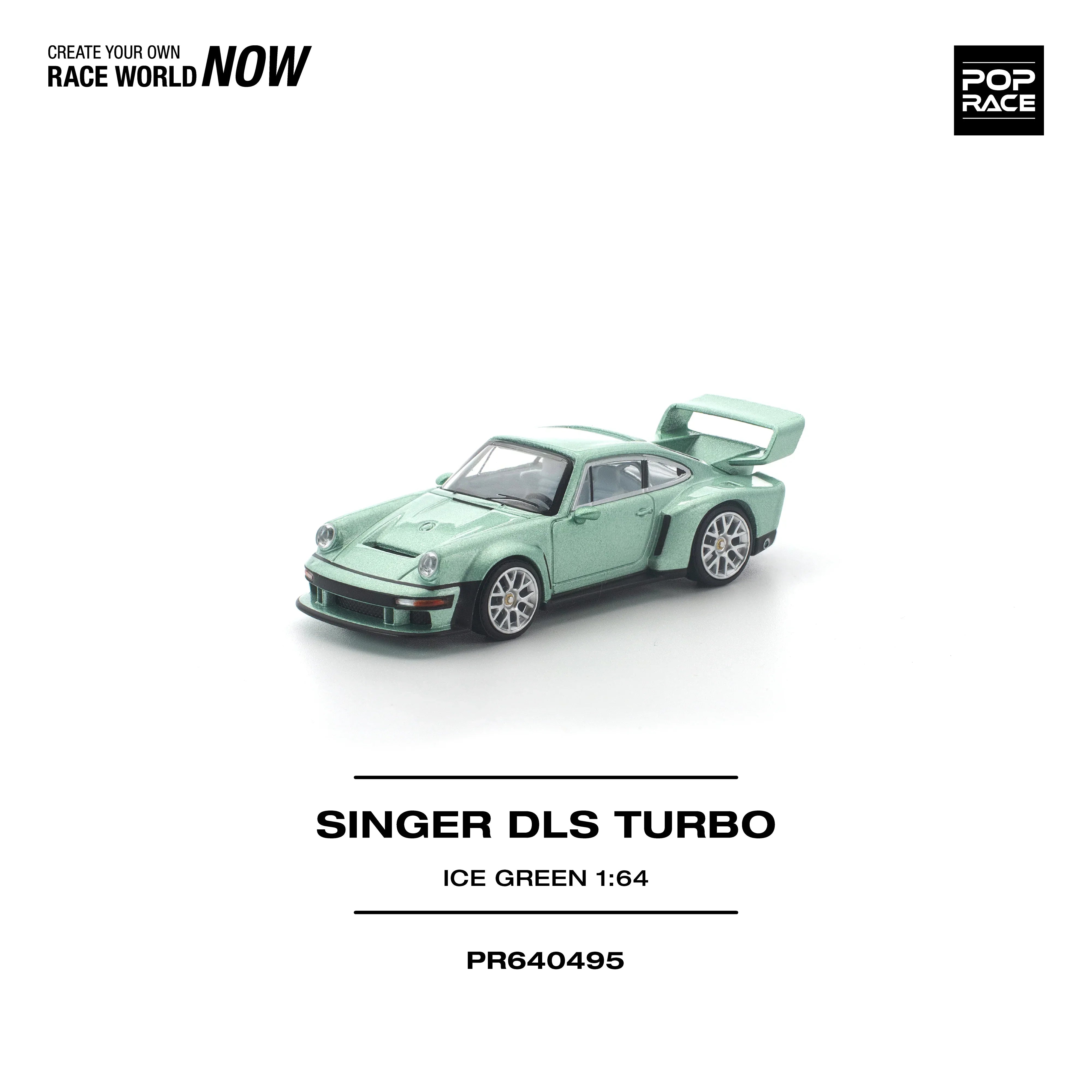 Premium scale diecast model car – *PRE-ORDER* Singer DLS Turbo, 1:64 Scale (Ice Green) Collectible