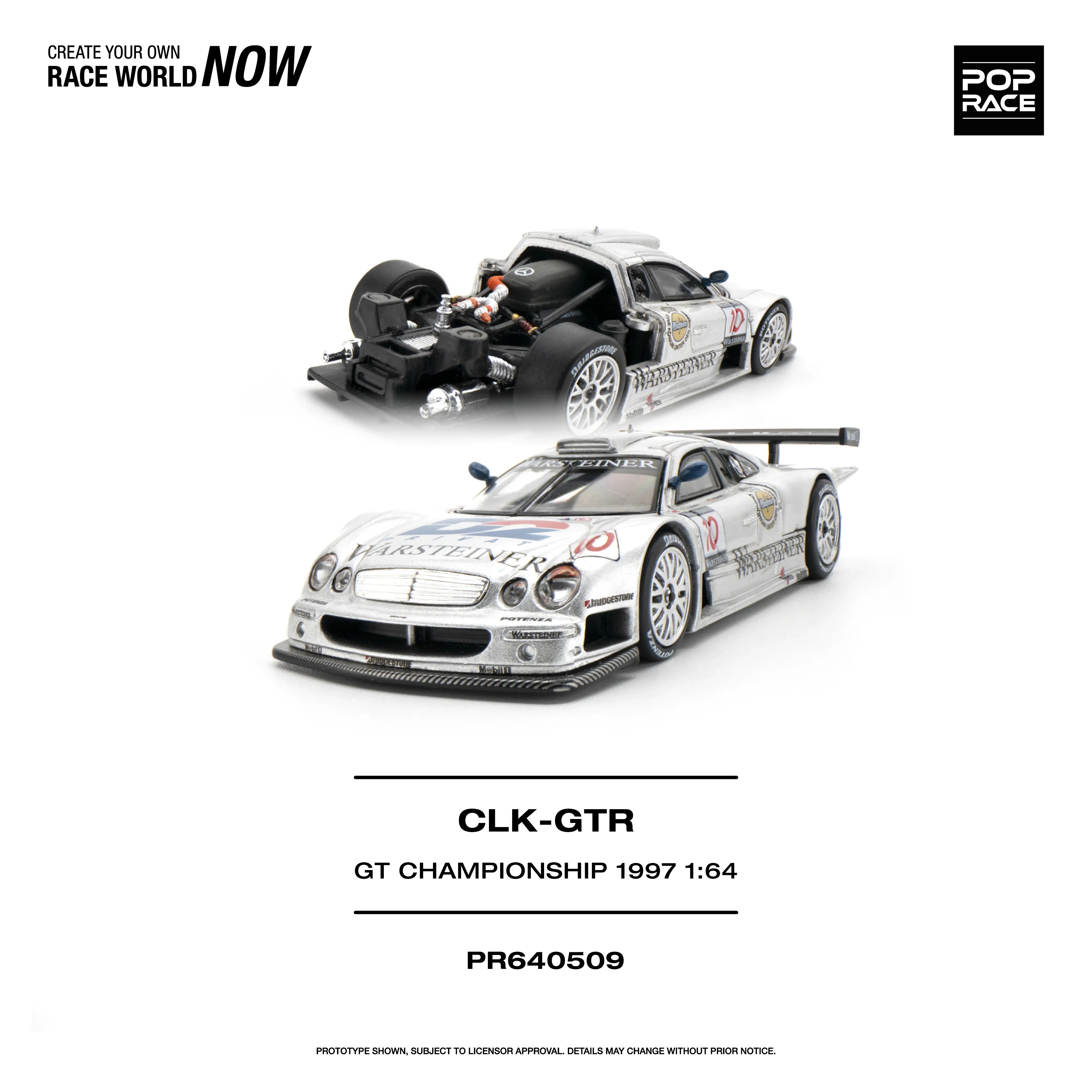 *PRE-ORDER* Mercedes-Benz AMG CLK GTR FIA GT Championship 1997, 1:64 Scale