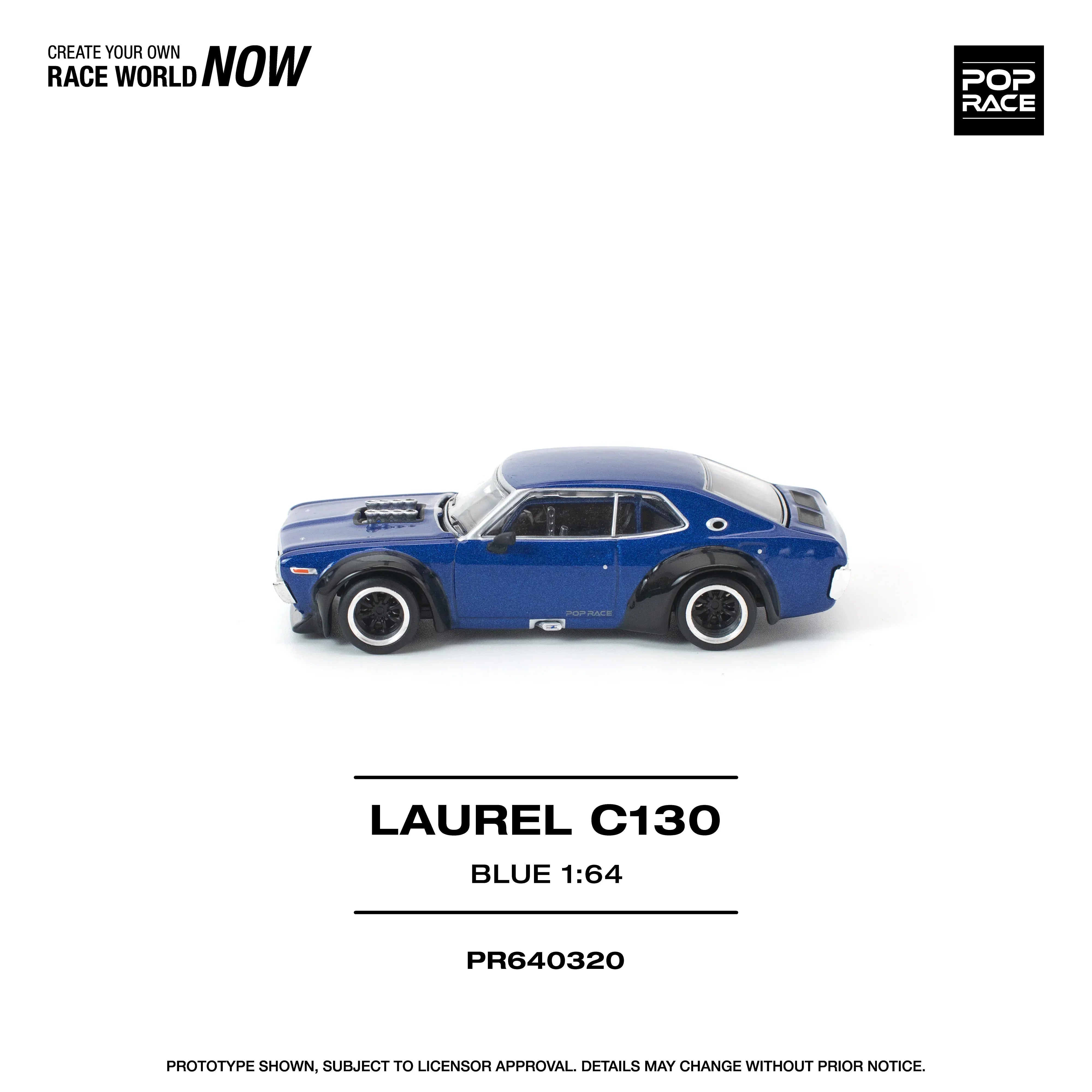 Premium scale diecast model car – *PRE-ORDER* Laurel C 130, 1:64 Scale (Blue) Collectible