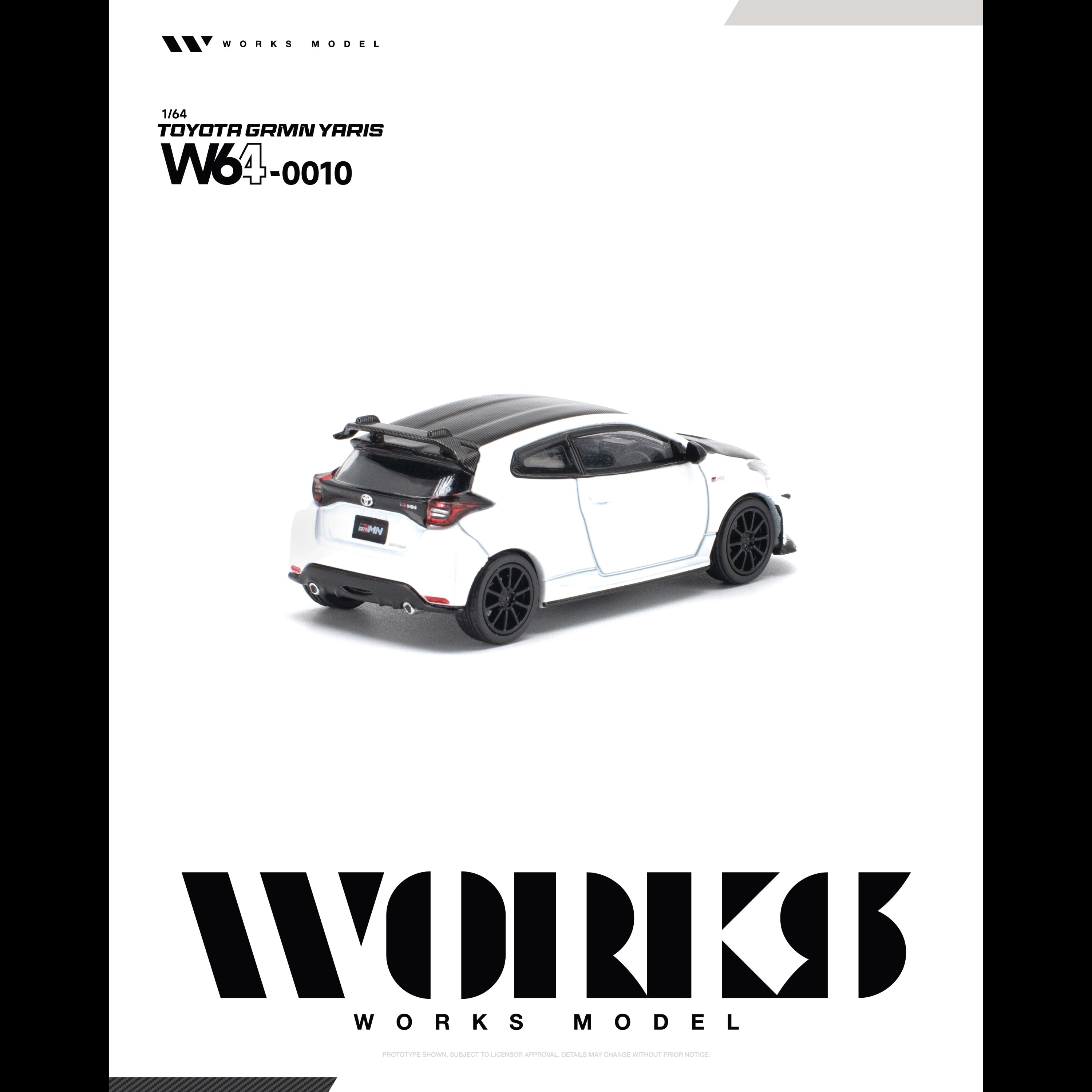 *PRE-ORDER* TOYOTA GRMN YARIS, 1:64 Scale (WHITE)