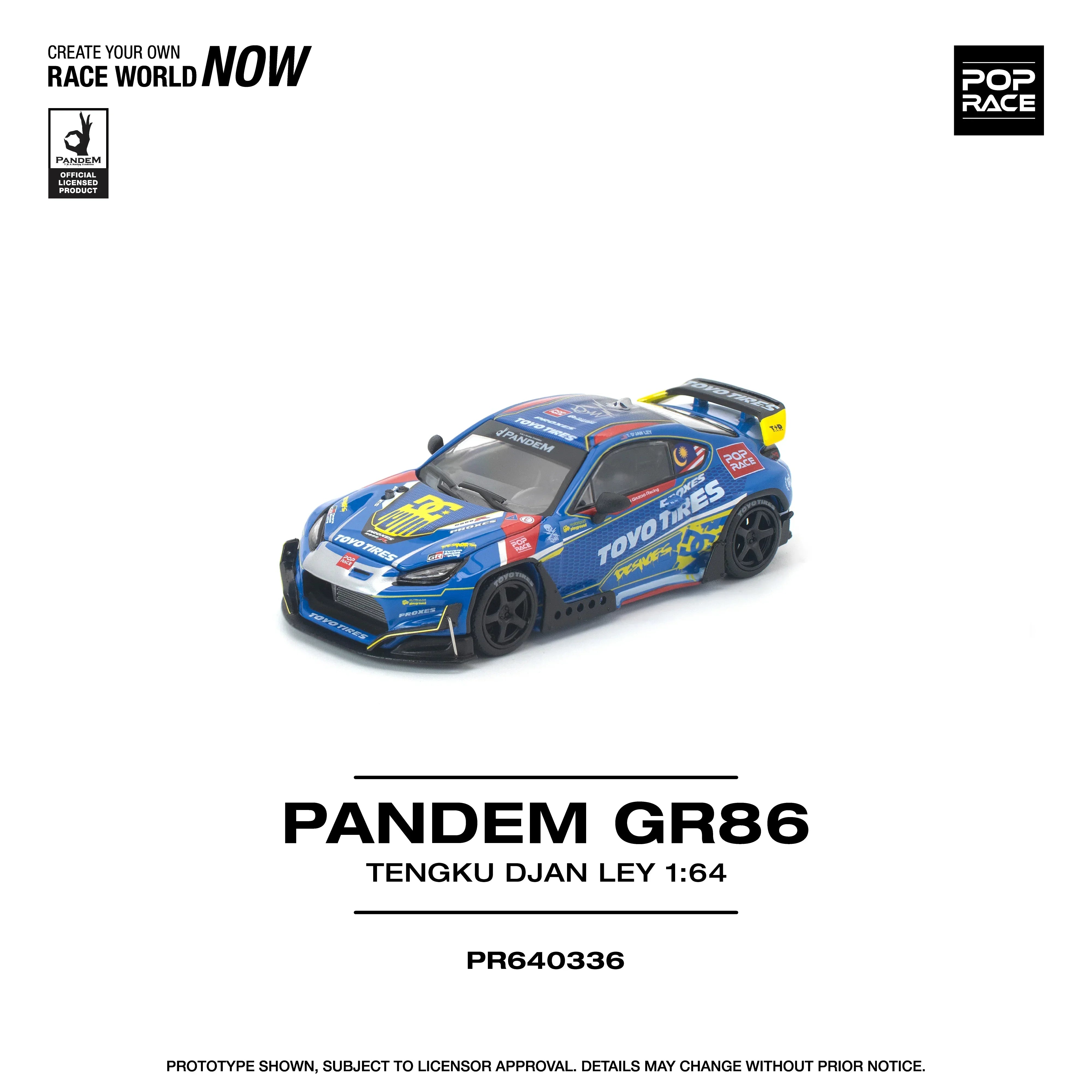 Premium scale diecast model car – *PRE-ORDER* Pandem GR 86 Tengku Djan Ley, 1:64 Scale Collectible
