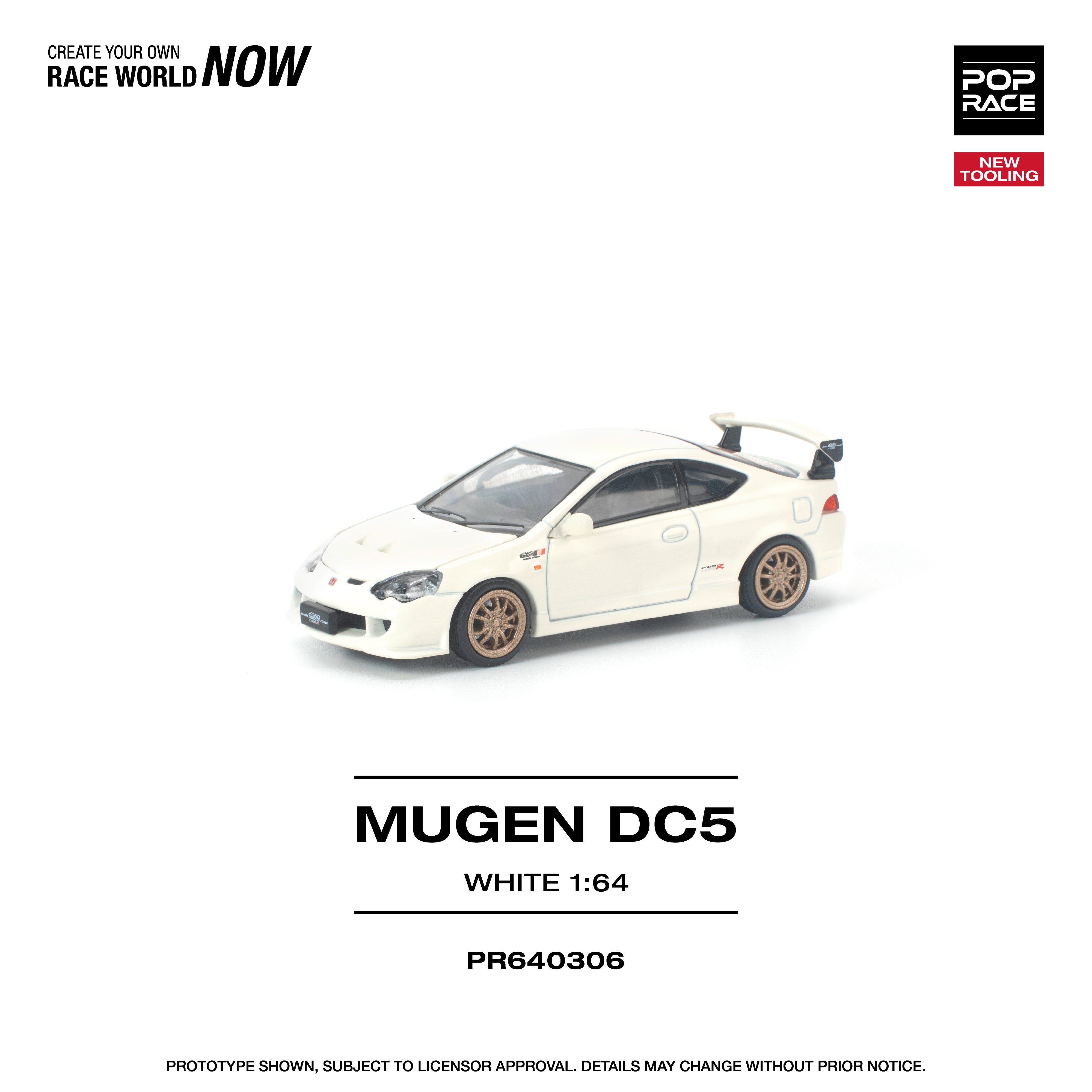 Premium scale diecast model car – *PRE-ORDER* Honda DC5 Mugen New Tooling, 1:64 Scale (White) Collectible