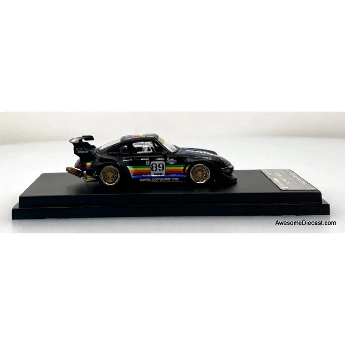 Premium scale diecast model car – Porsche 911 993#89 Racing Sports Model, 1:64 Scale (Matt Black) (Apple Edition Limited to 499) Collectible