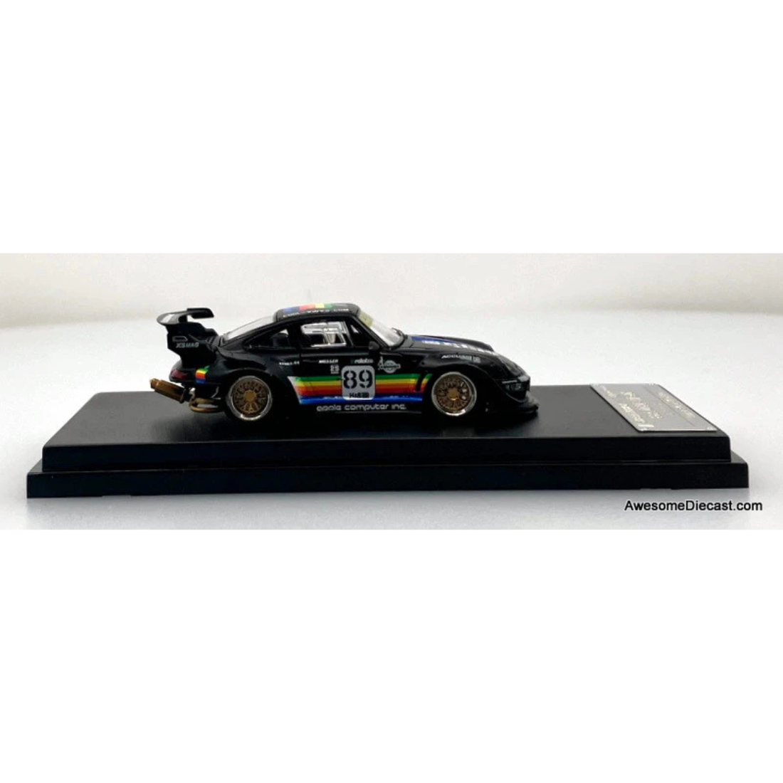 Porsche 911 993#89 Racing Sports Model, 1:64 Scale (Matt Black) (Apple Edition Limited to 499)