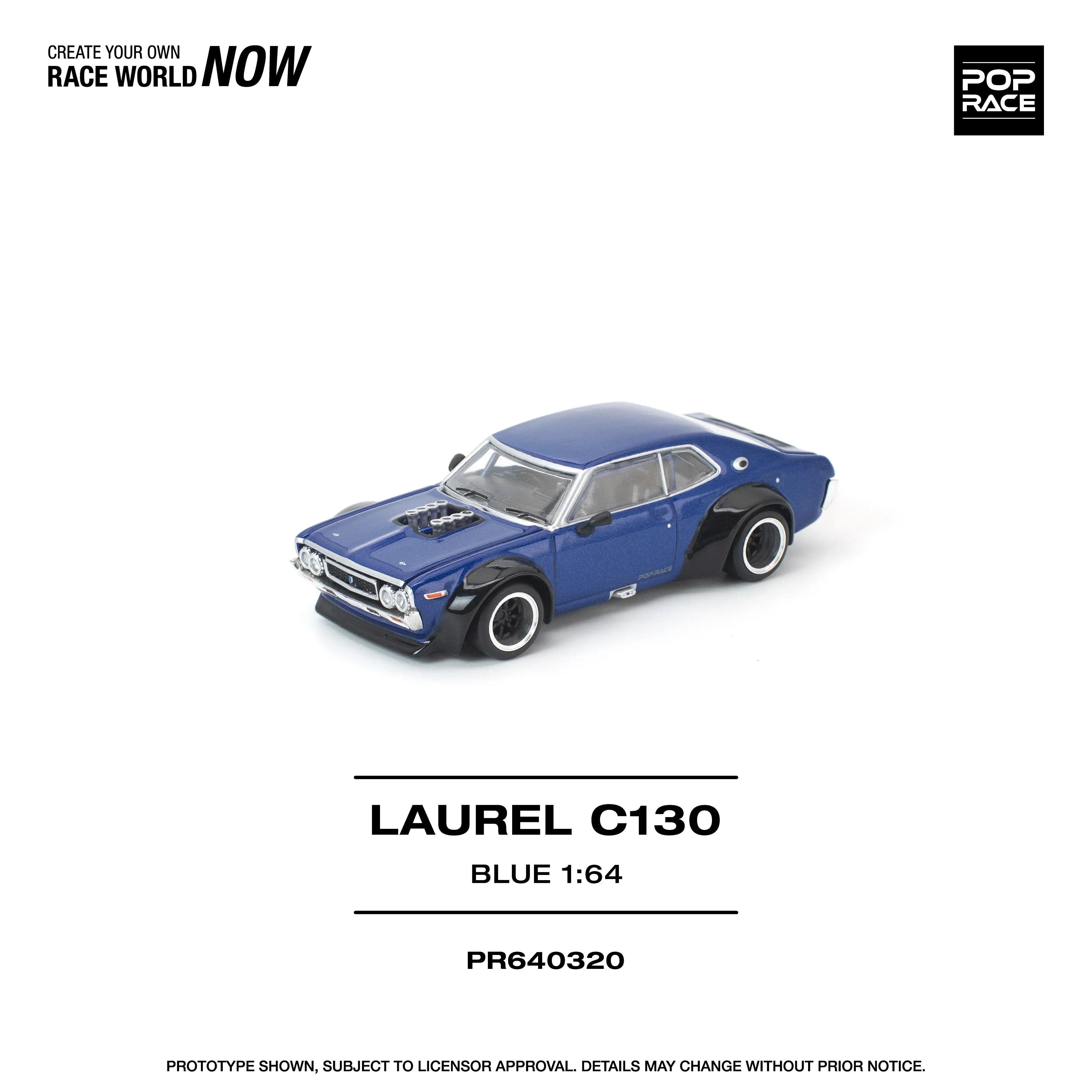 Premium scale diecast model car – *PRE-ORDER* Laurel C 130, 1:64 Scale (Blue) Collectible