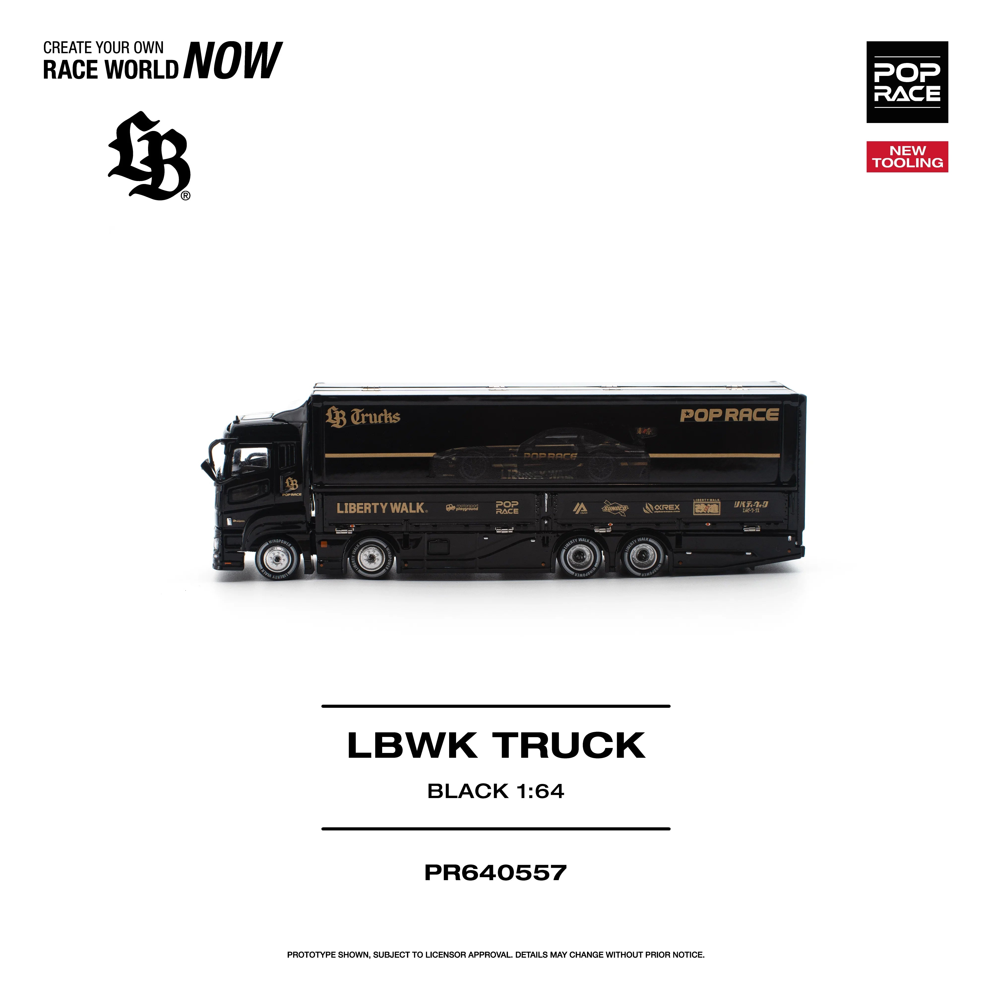 Premium scale diecast model car – *PRE-ORDER* LBWK Truck, 1:64 Scale (Black) Collectible