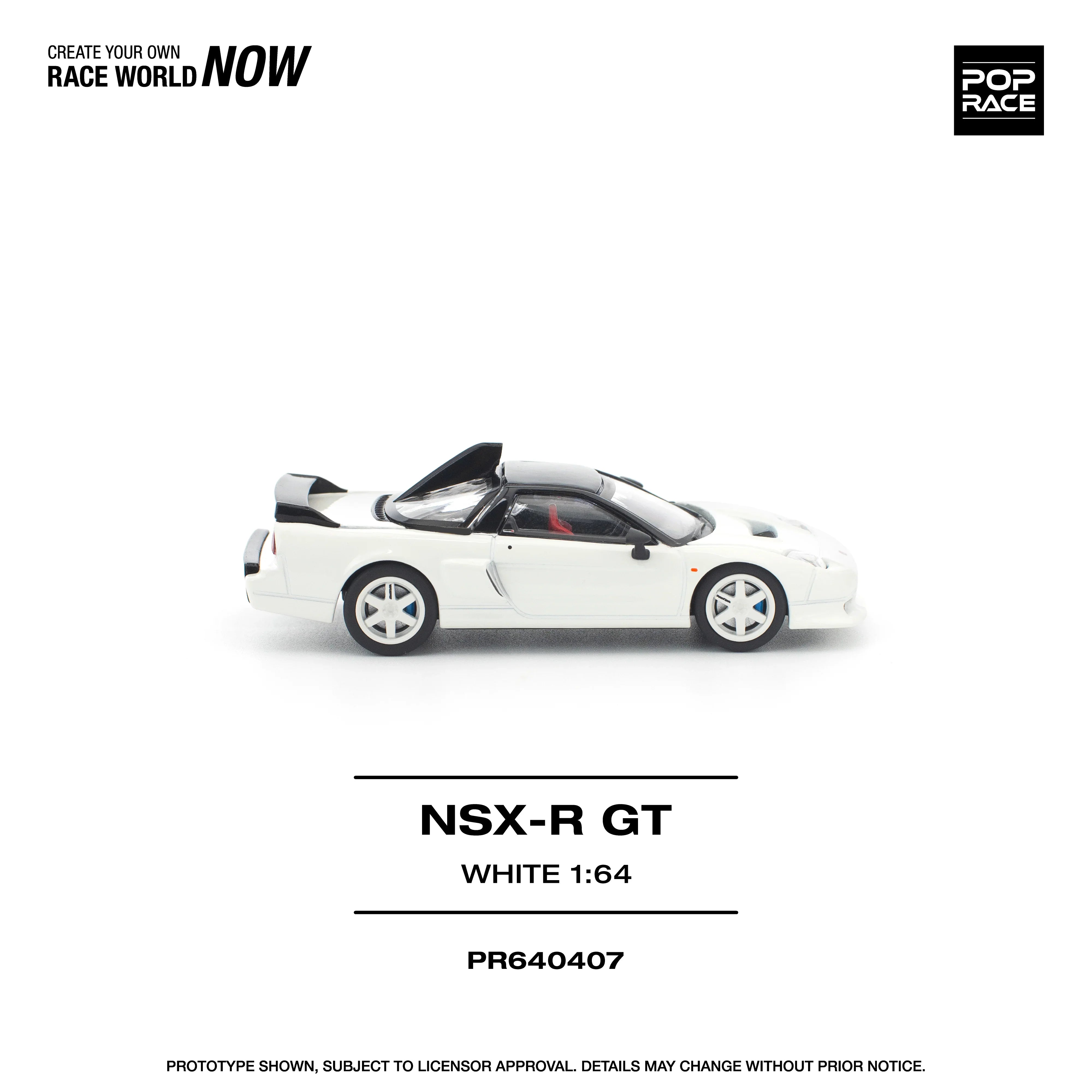 Premium scale diecast model car – *PRE-ORDER* Honda NSX-R GT, 1:64 Scale (White) Collectible