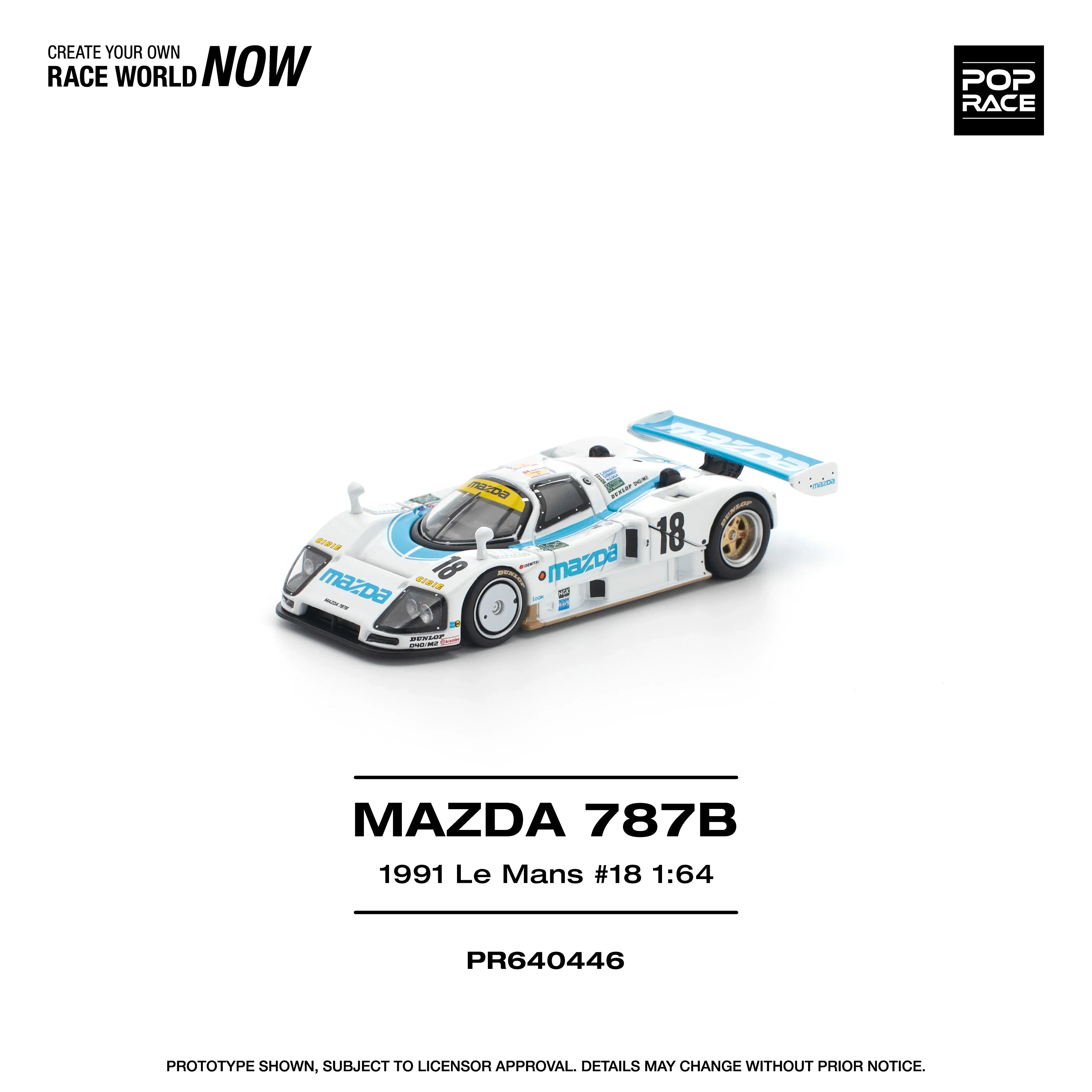 Premium scale diecast model car – *PRE-ORDER* Mazda 787B 1991 Le Mans 24Hrs #18, 1:64 Scale Collectible