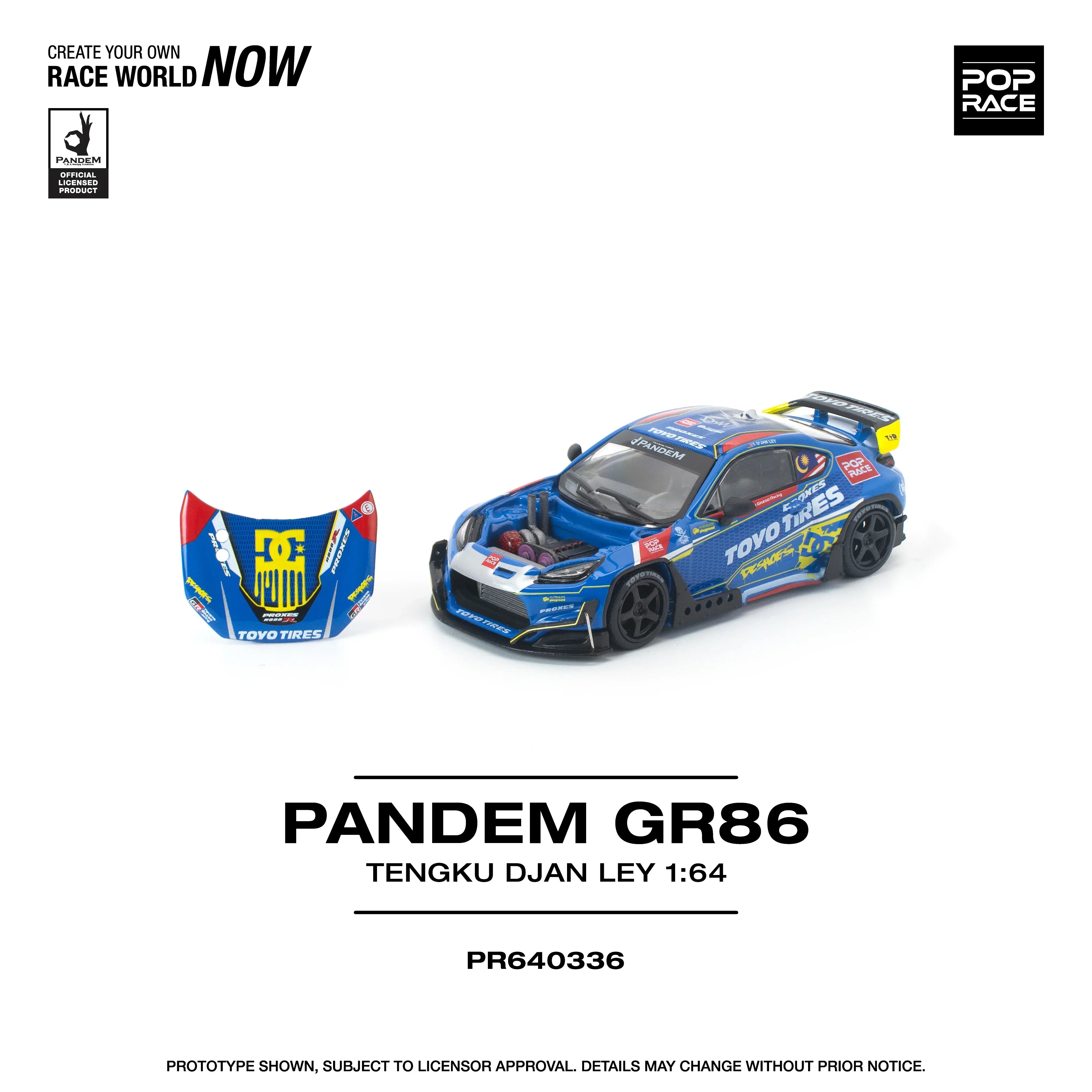 Premium scale diecast model car – *PRE-ORDER* Pandem GR 86 Tengku Djan Ley, 1:64 Scale Collectible