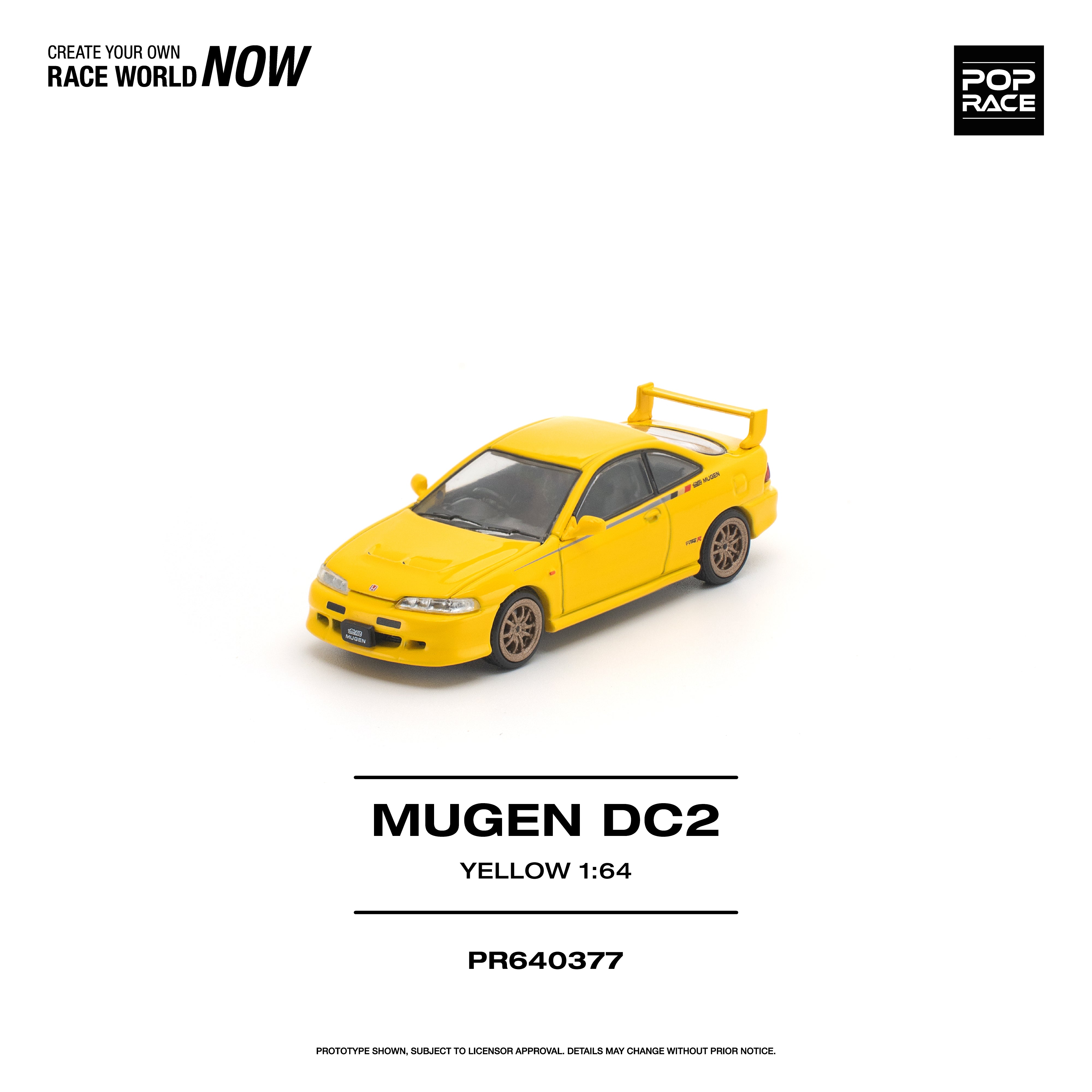 *PRE-ORDER* Nissan Mugen DC2 Yellow, 1:64 Scale