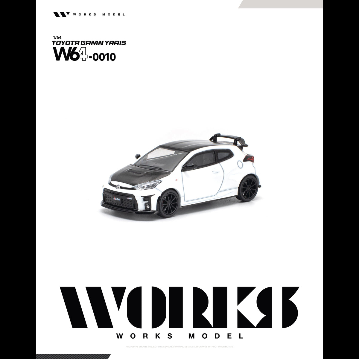*PRE-ORDER* TOYOTA GRMN YARIS, 1:64 Scale (WHITE)