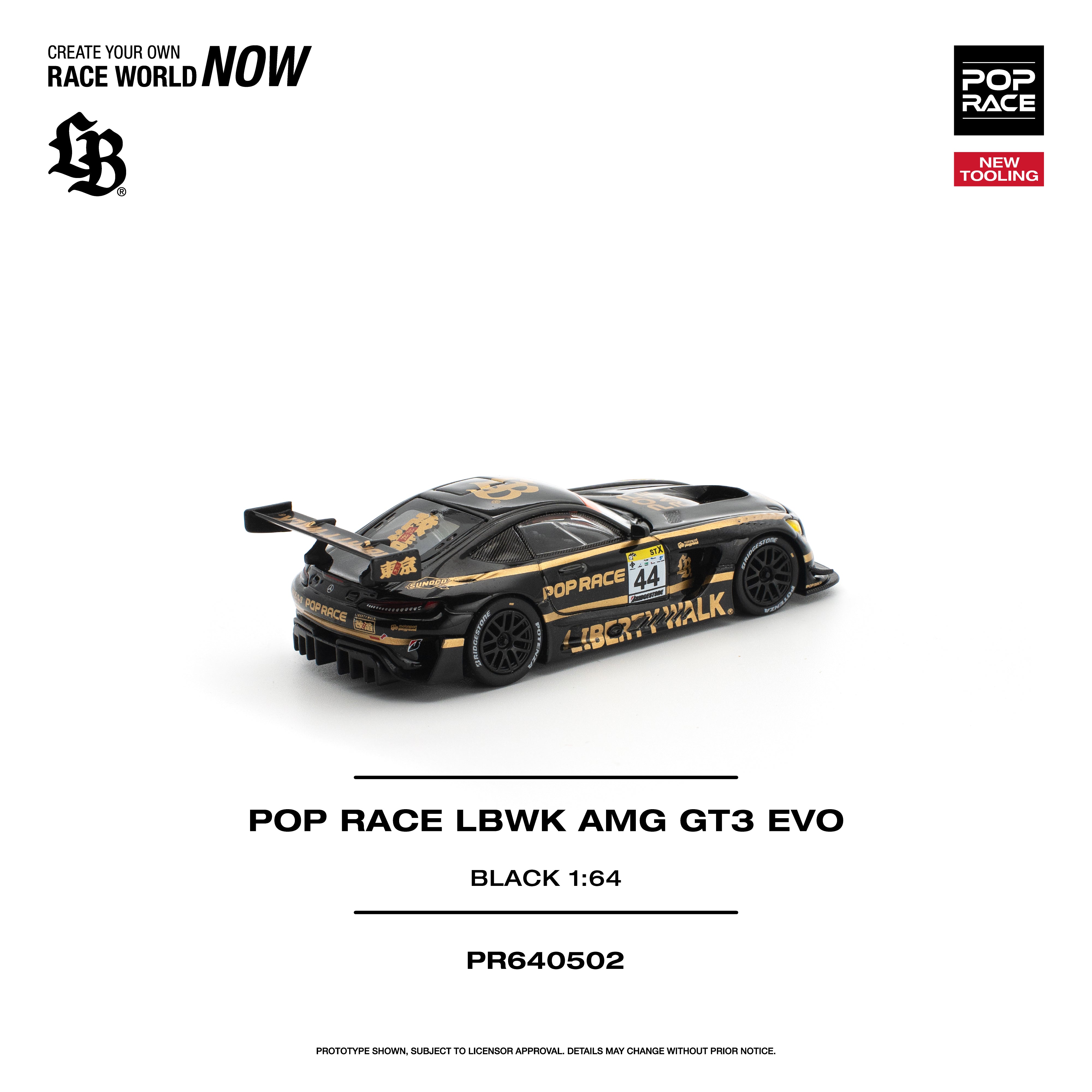 *PRE-ORDER* LBWK AMG GT3 EVO, 1:64 Scale (Black)
