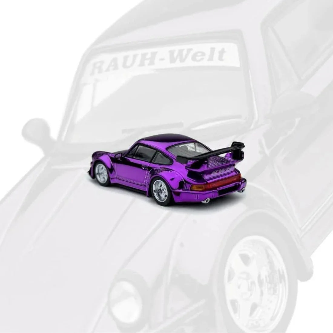 *Pre-Order* Porsche RWB with Display Engine DZ P, 1:64 Scale (Purple Chrome)