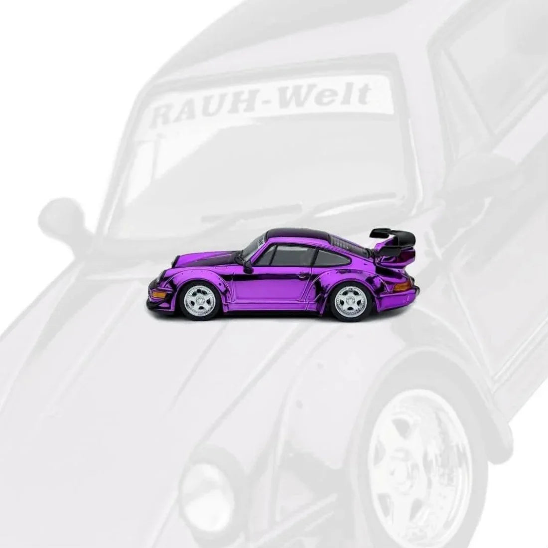 *Pre-Order* Porsche RWB with Display Engine DZ P, 1:64 Scale (Purple Chrome)