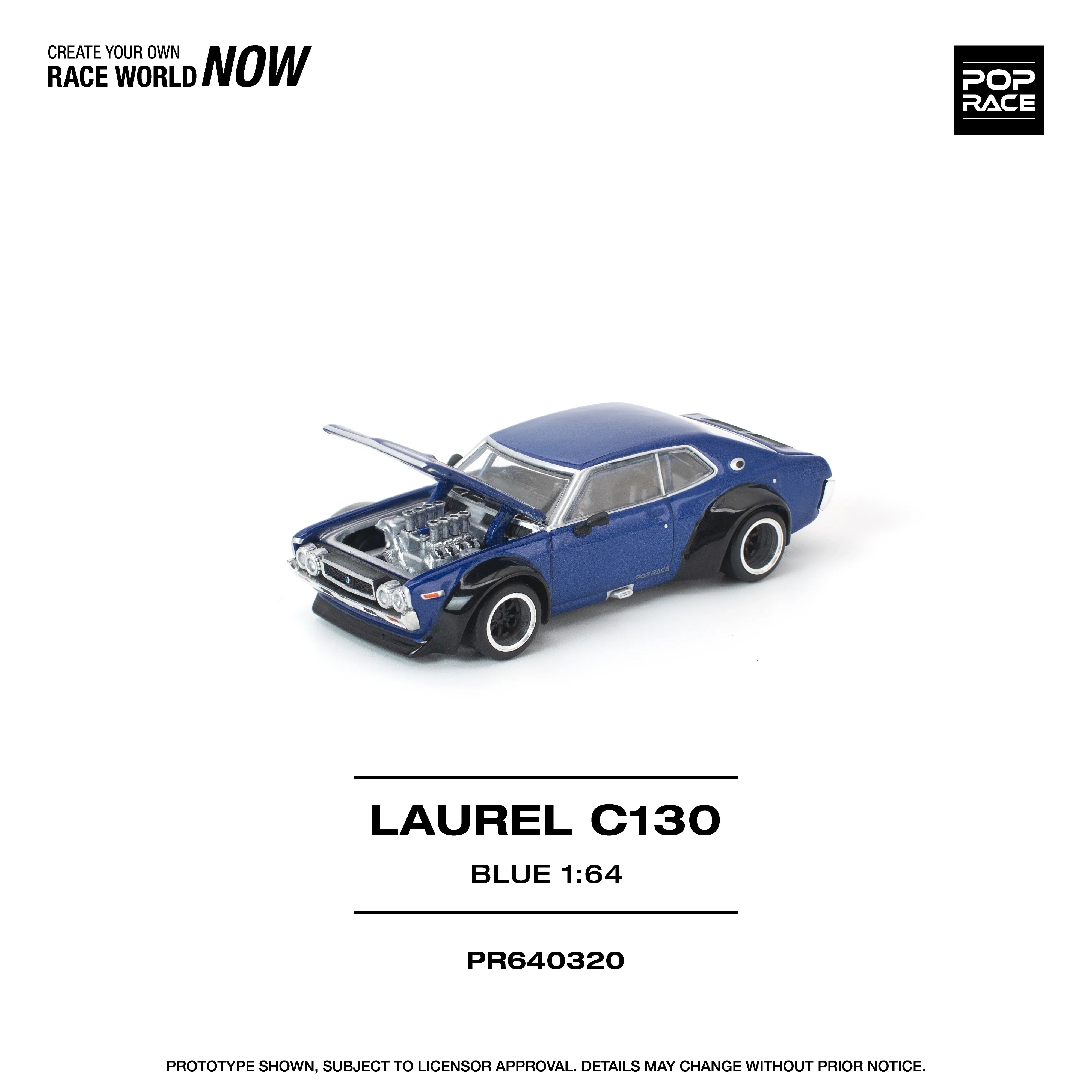 Premium scale diecast model car – *PRE-ORDER* Laurel C 130, 1:64 Scale (Blue) Collectible