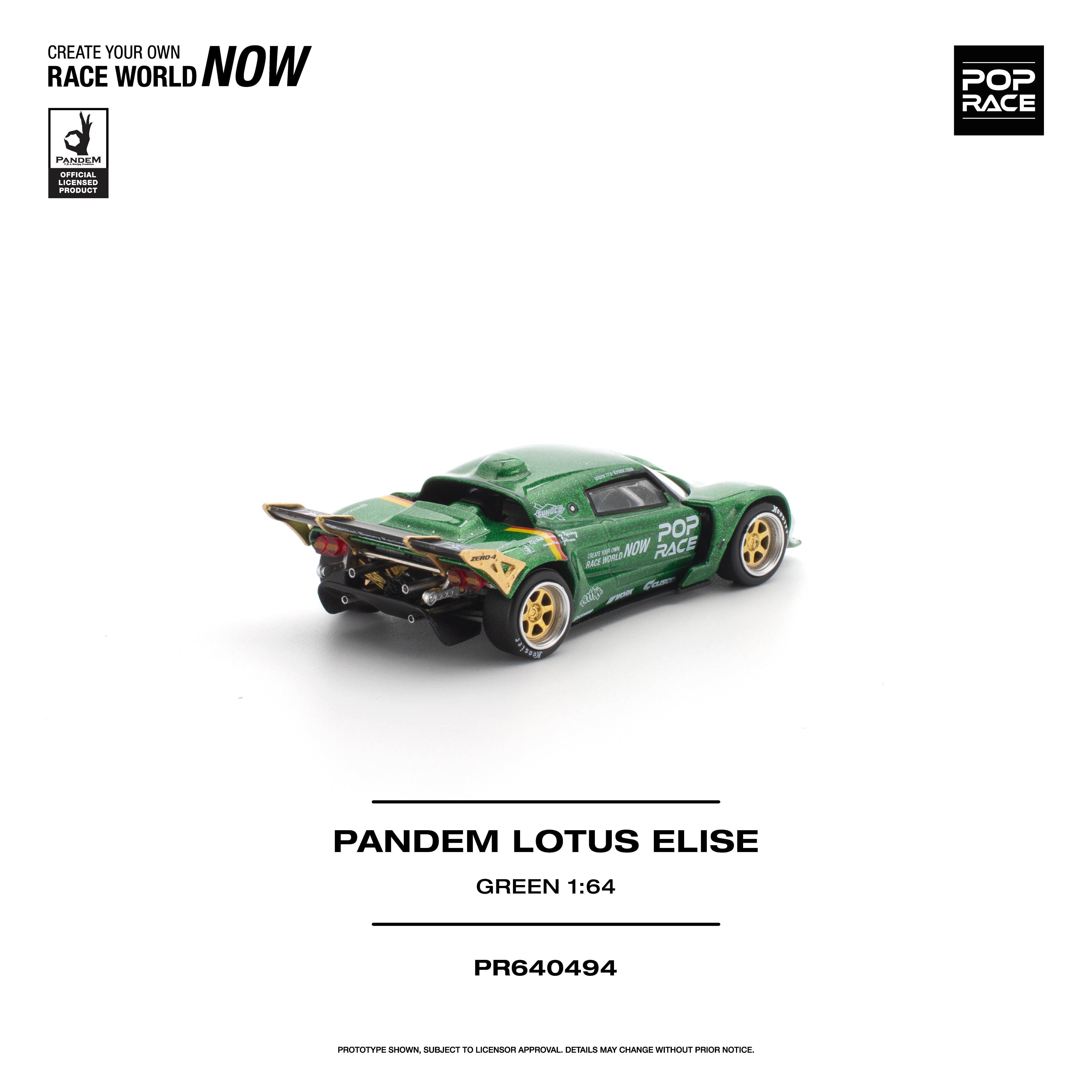 *PRE-ORDER* Pandem Lotus Elise, 1:64 Scale (Green)