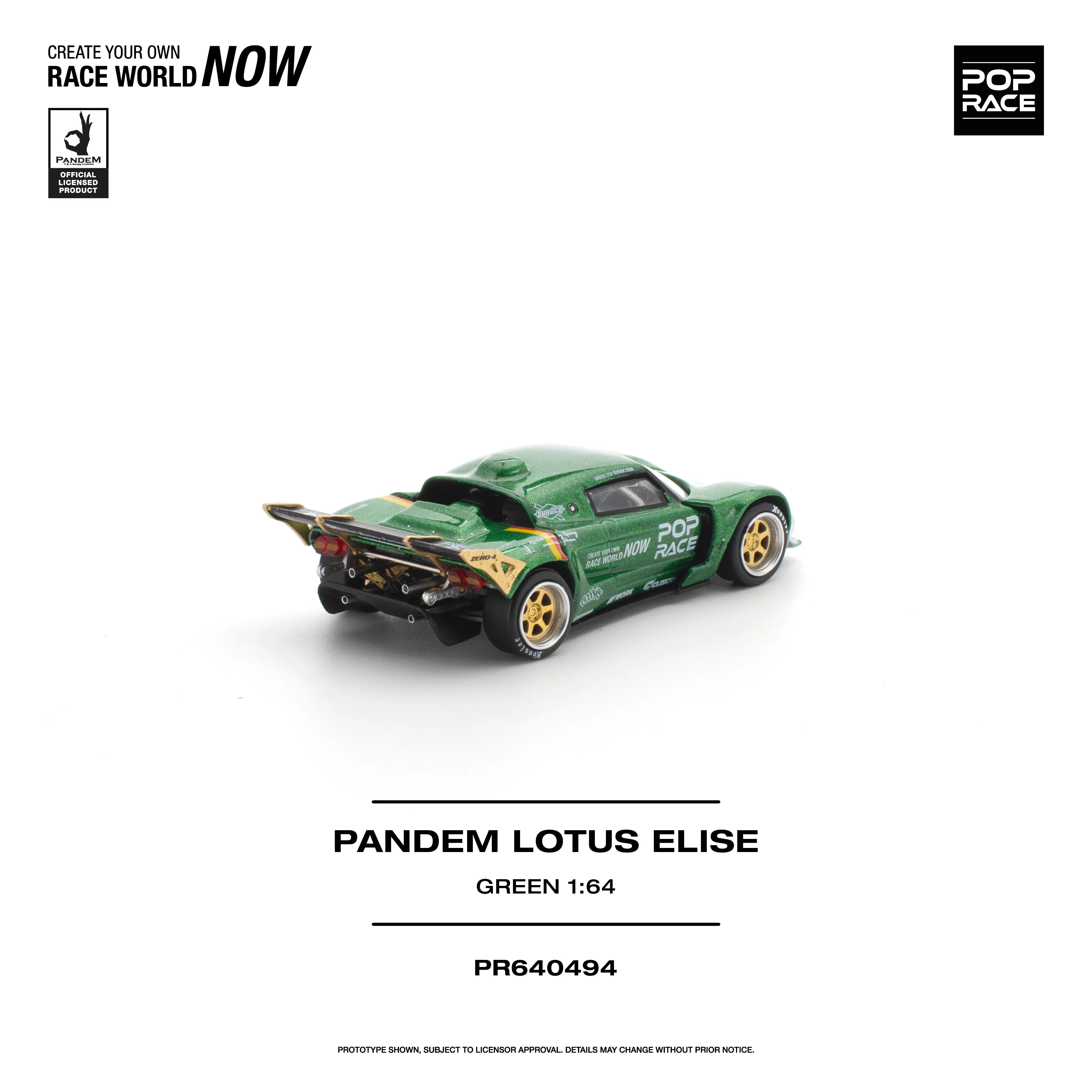 *PRE-ORDER* Pandem Lotus Elise, 1:64 Scale (Green)