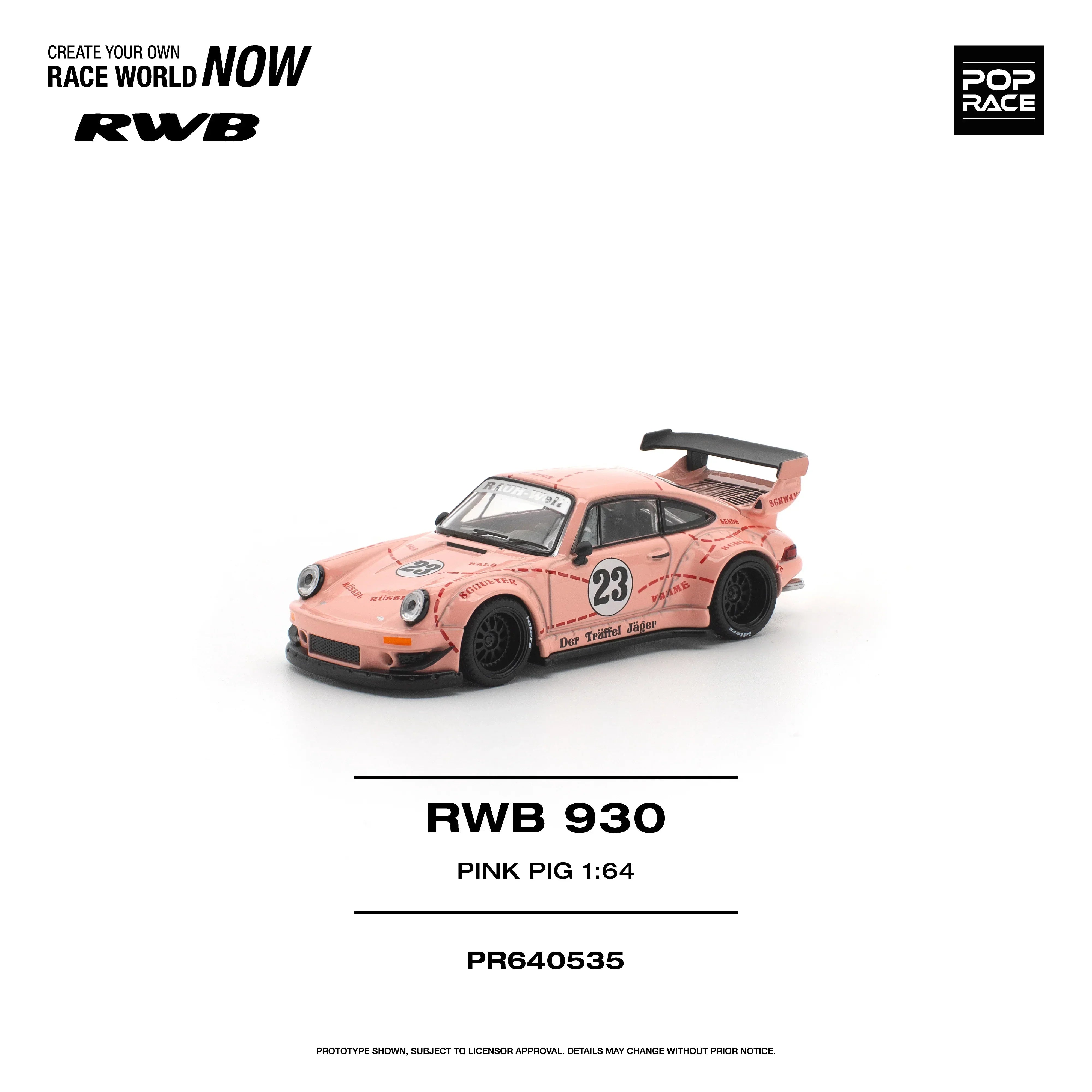 Premium scale diecast model car – *PRE-ORDER* RWB 930 "PINK PIG", 1:64 Scale Collectible