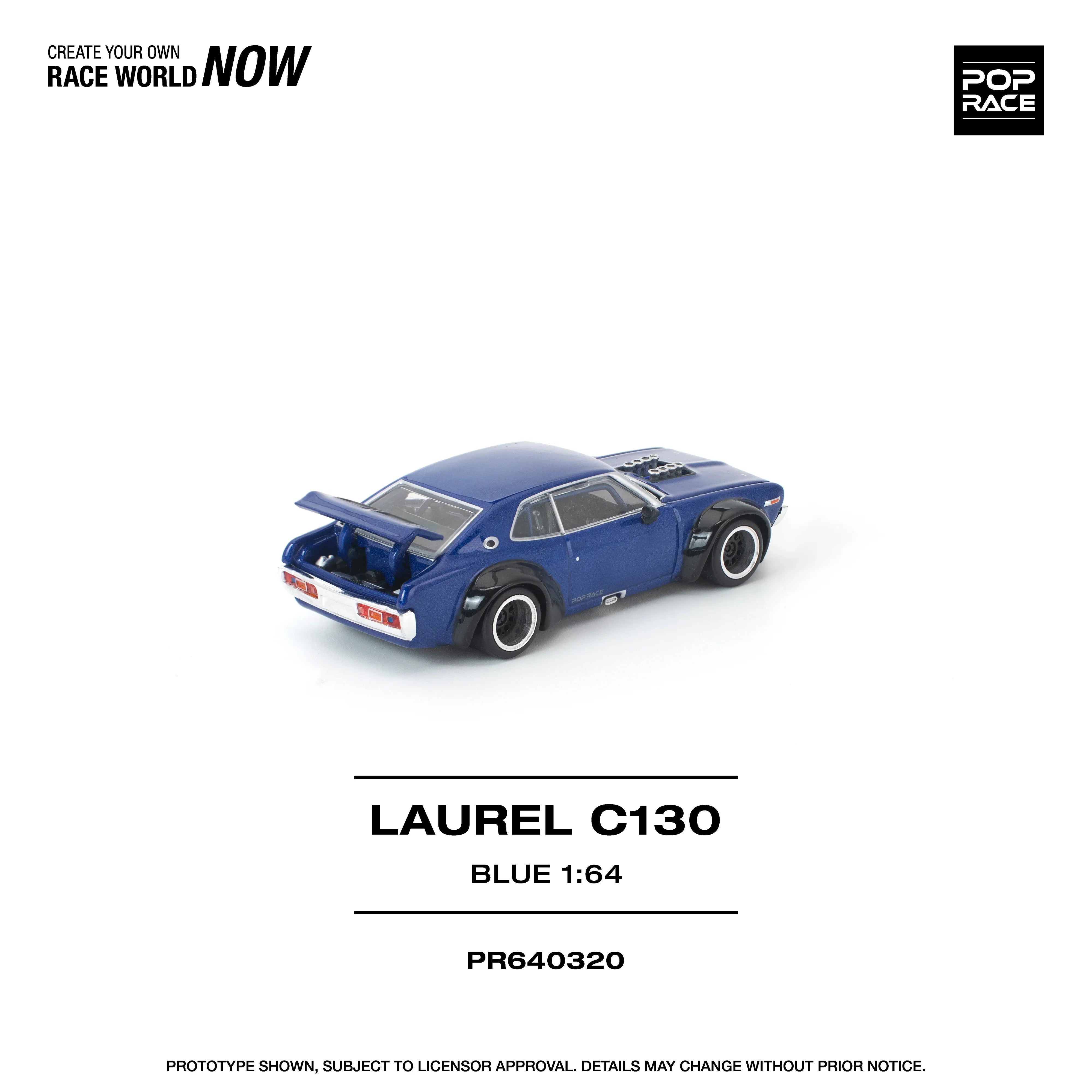 Premium scale diecast model car – *PRE-ORDER* Laurel C 130, 1:64 Scale (Blue) Collectible