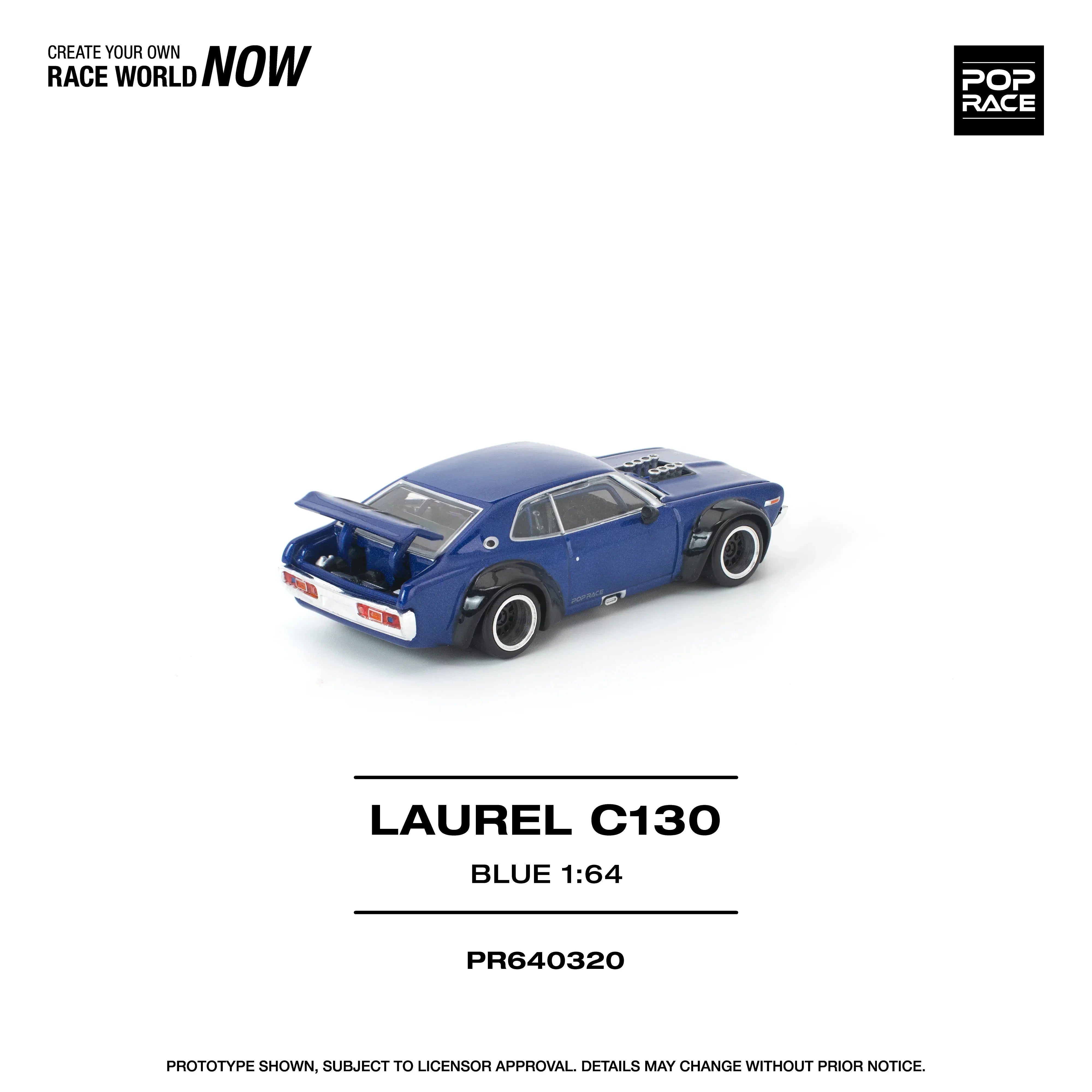 Premium scale diecast model car – *PRE-ORDER* Laurel C 130, 1:64 Scale (Blue) Collectible