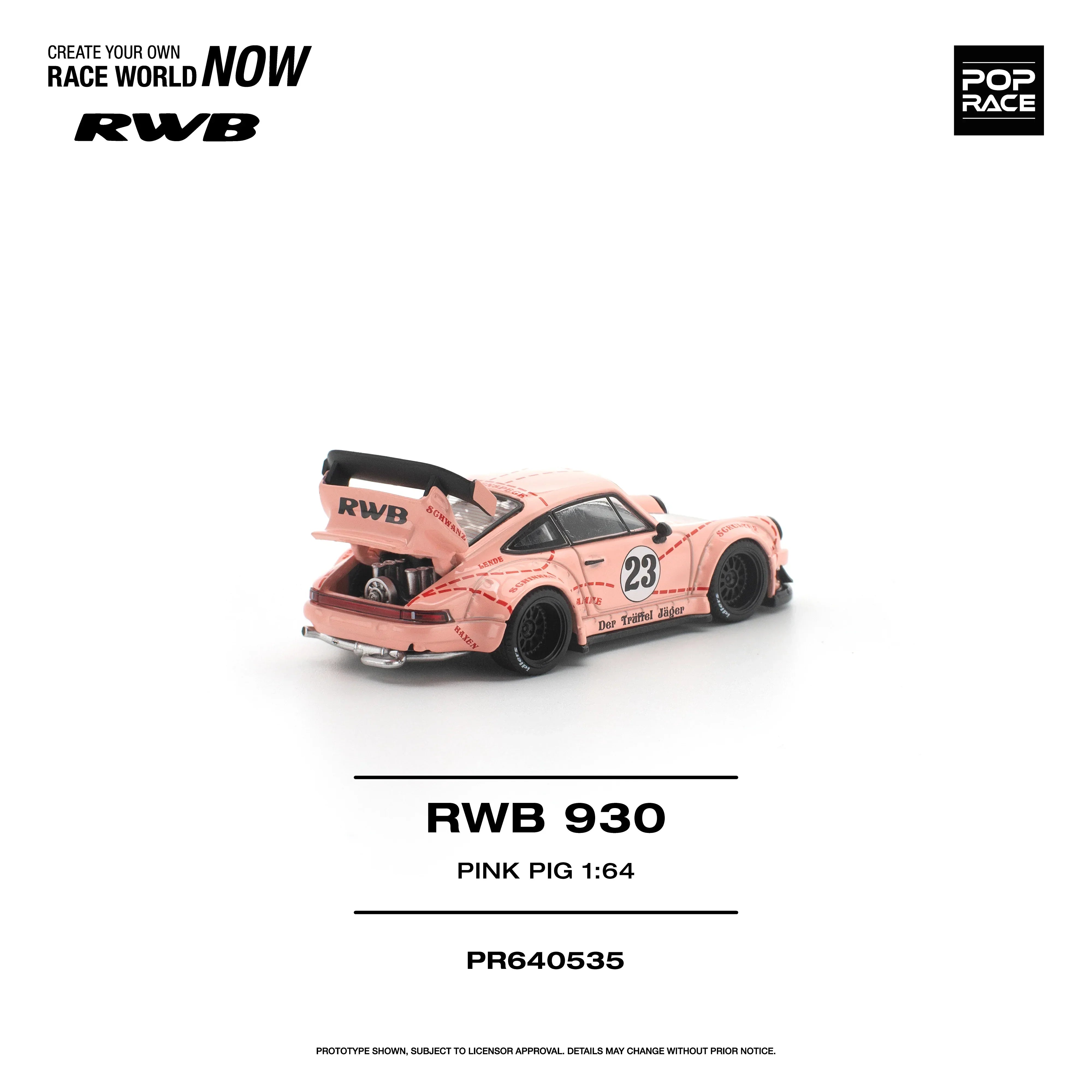Premium scale diecast model car – *PRE-ORDER* RWB 930 "PINK PIG", 1:64 Scale Collectible