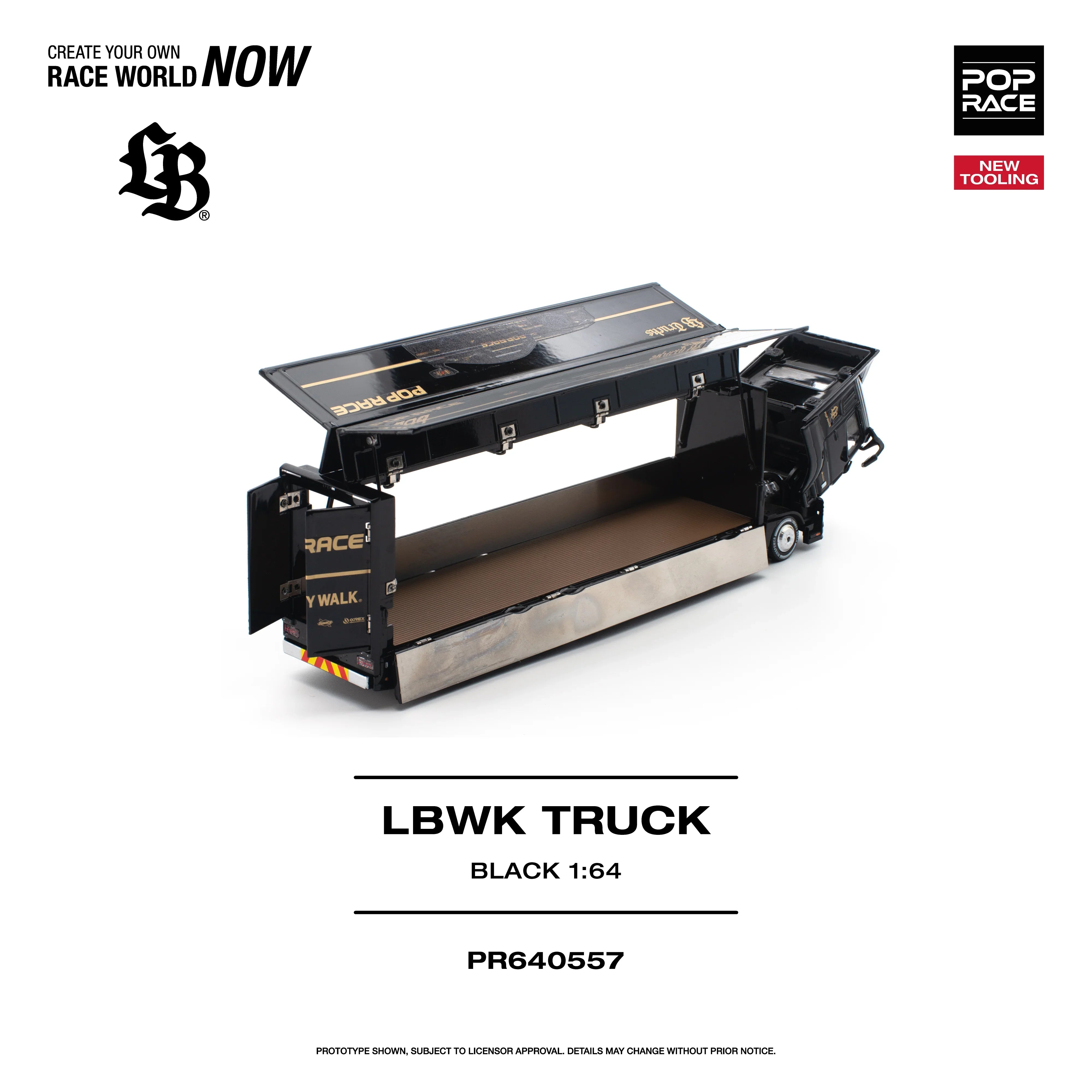 Premium scale diecast model car – *PRE-ORDER* LBWK Truck, 1:64 Scale (Black) Collectible