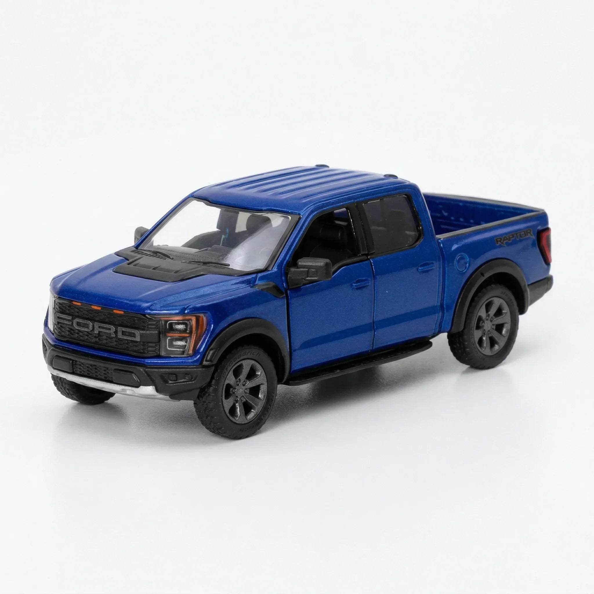 Premium scale diecast model car – Ford F-150 Raptor 2022, 1:36 Scale (Blue) Collectible