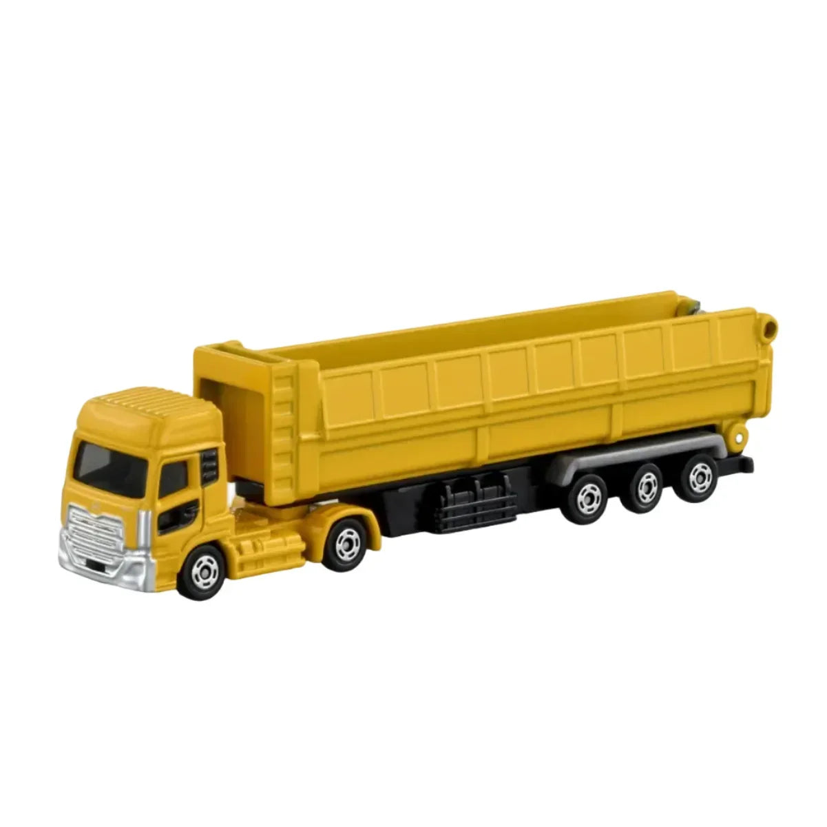 Premium scale diecast model car – Tomica Long No.147 UD Truck Quon Trailer Dump, 1:89 Scale (Yellow) Collectible