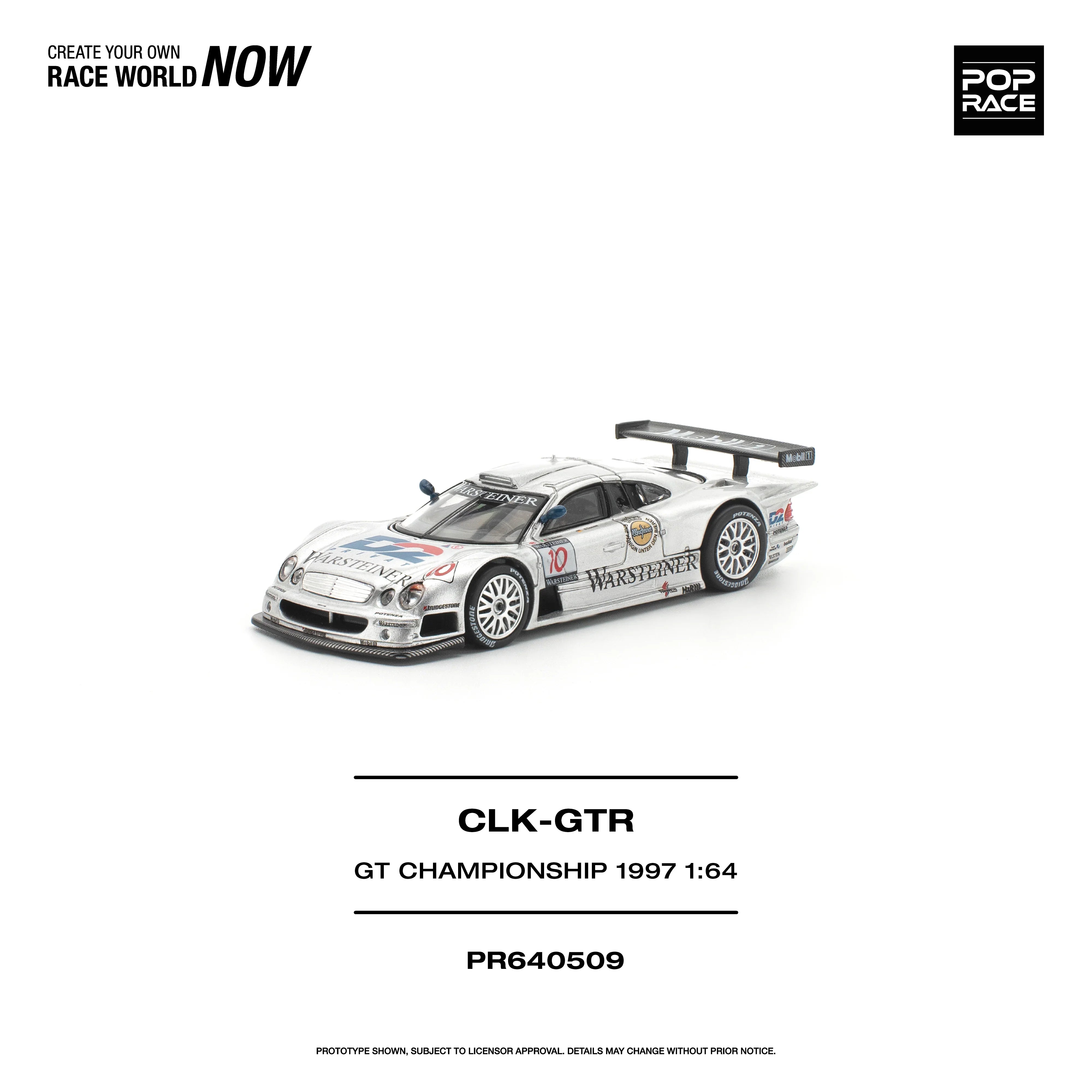 *PRE-ORDER* Mercedes-Benz AMG CLK GTR FIA GT Championship 1997, 1:64 Scale