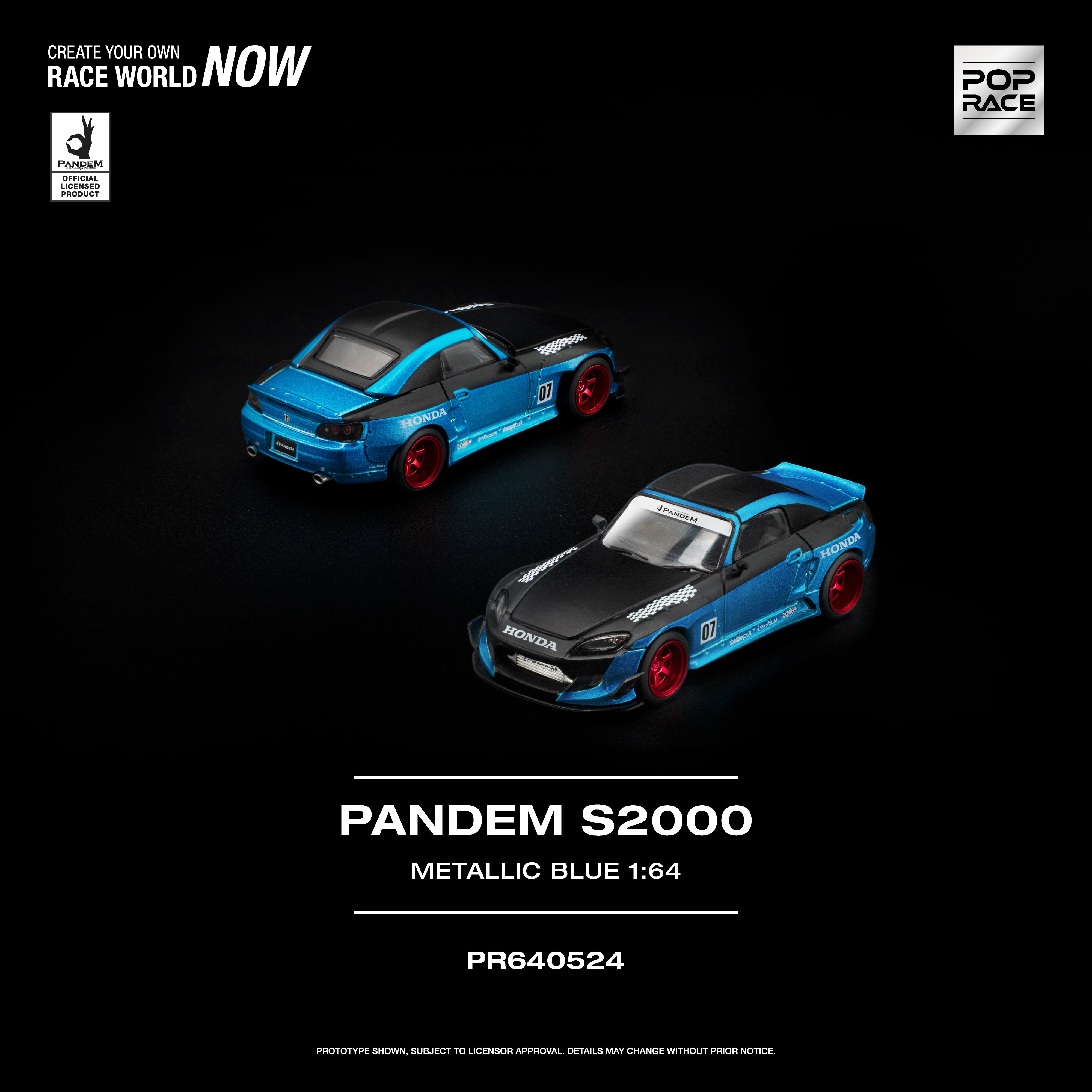 *PRE-ORDER* Pandem S2000 (Metallic Blue), 1:64 Scale