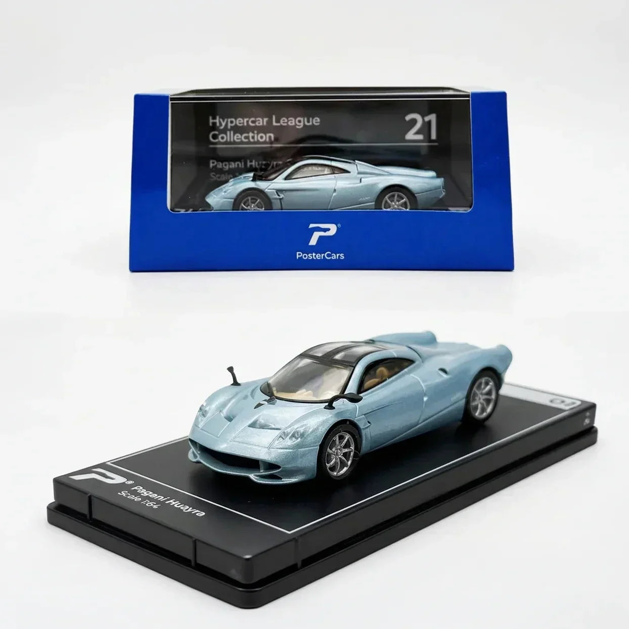 Premium scale diecast model car – Pagani Huayra Codalunga, 1:64 Scale (Simple Turquoise) Collectible