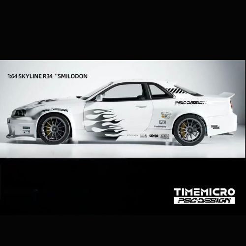 Premium scale diecast model car – *HEC 2026* PSC Design - R34 Smilodon, 1:64 Scale (White) Collectible