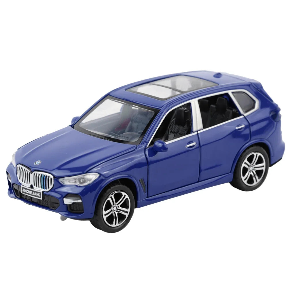 Premium scale diecast model car – BMW X5 - Light, Sound with Openable Doors, 1:32 Scale (Blue) Collectible