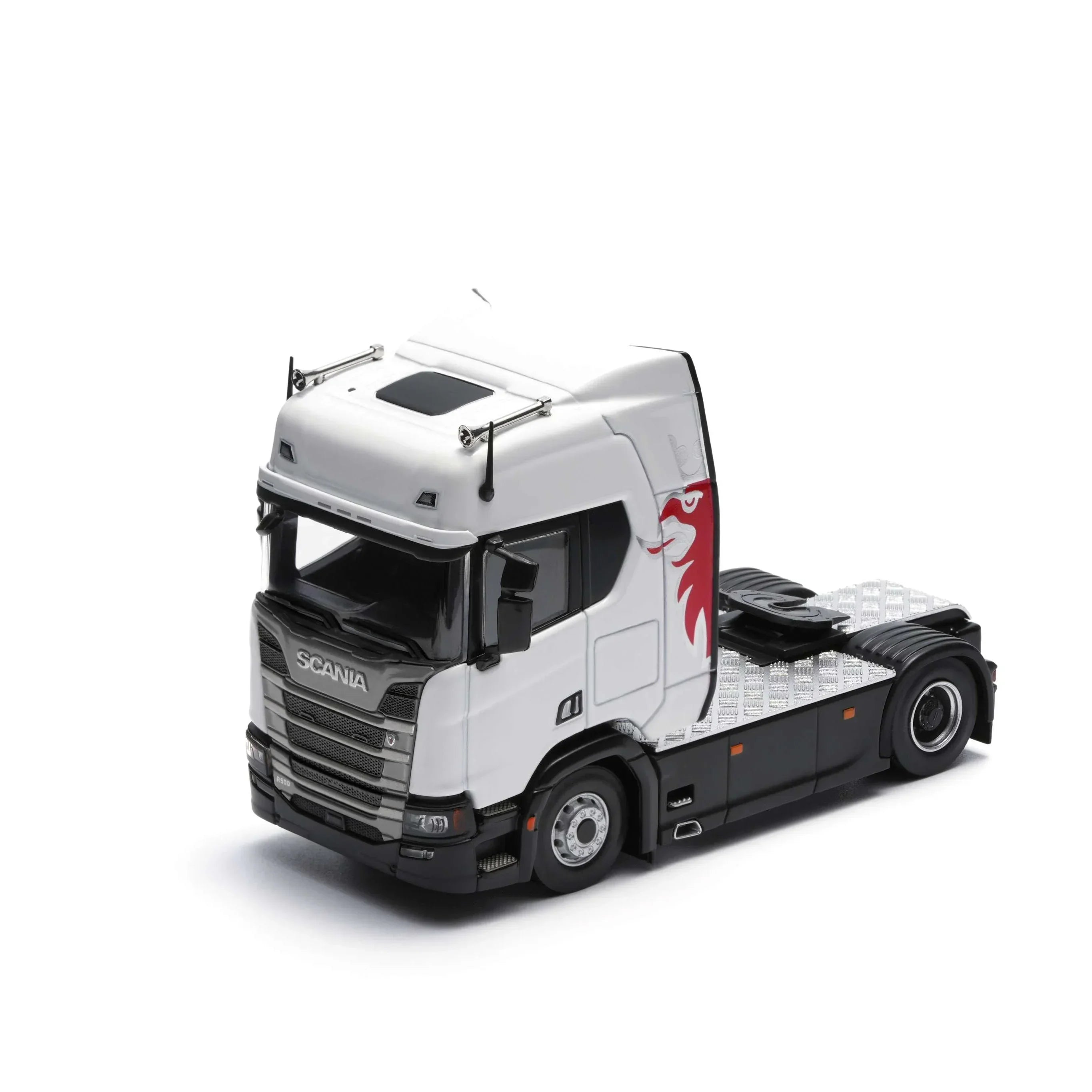 Premium scale diecast model car – Scania R500, 1:64 Scale (White) Collectible