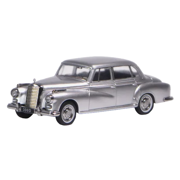 Premium scale diecast model car – Mercedes-Benz 300D 1959, 1:64 Scale (Silver) Collectible
