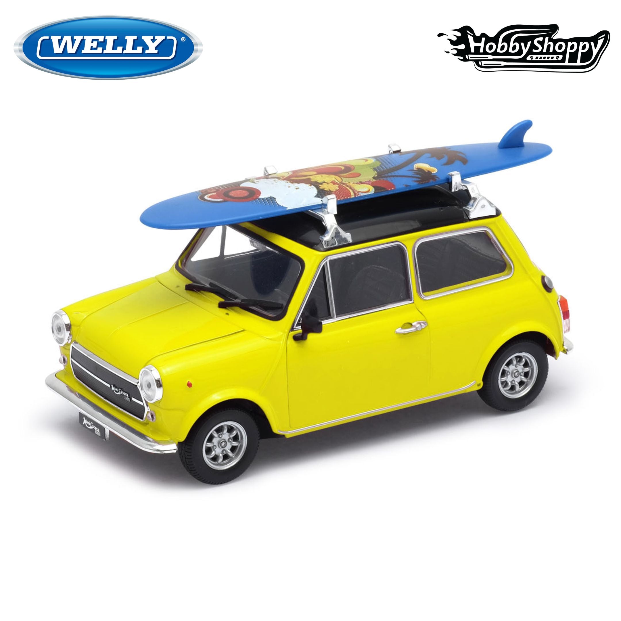 Mini Cooper 1300 (with Surfboard), 1:24 Scale