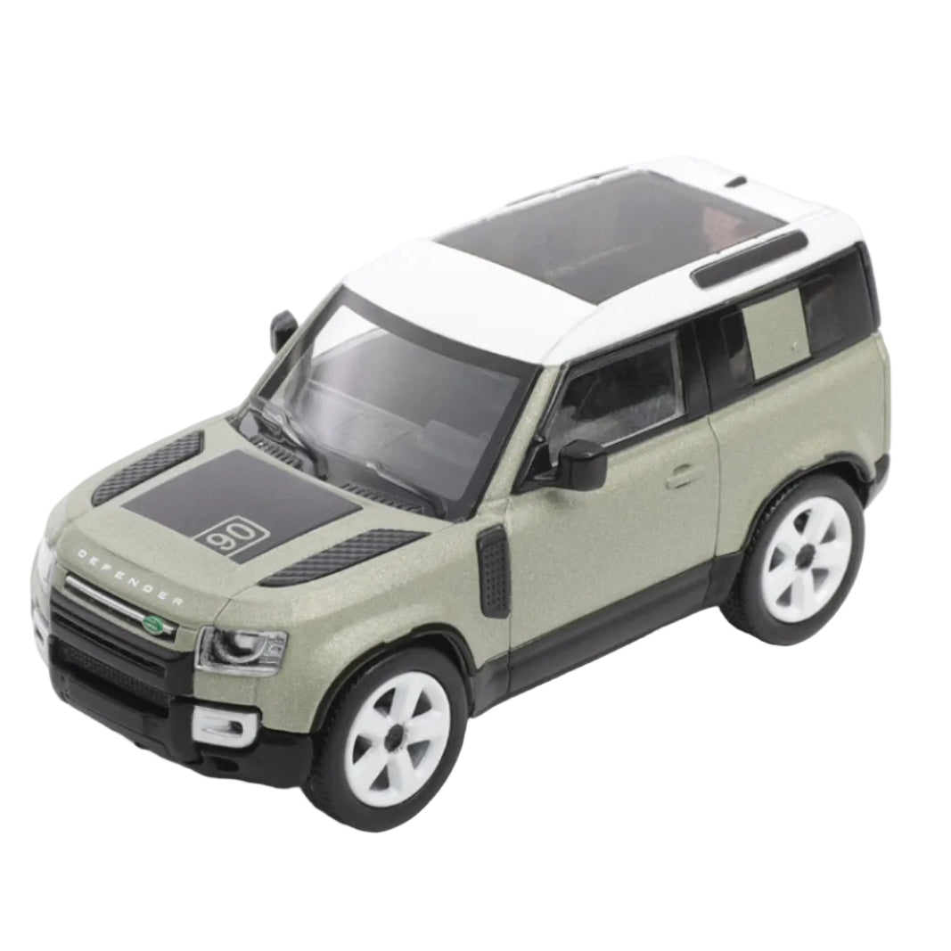 Premium scale diecast model car – Land Rover Defender 90, Scale 1:64 (Green) Collectible